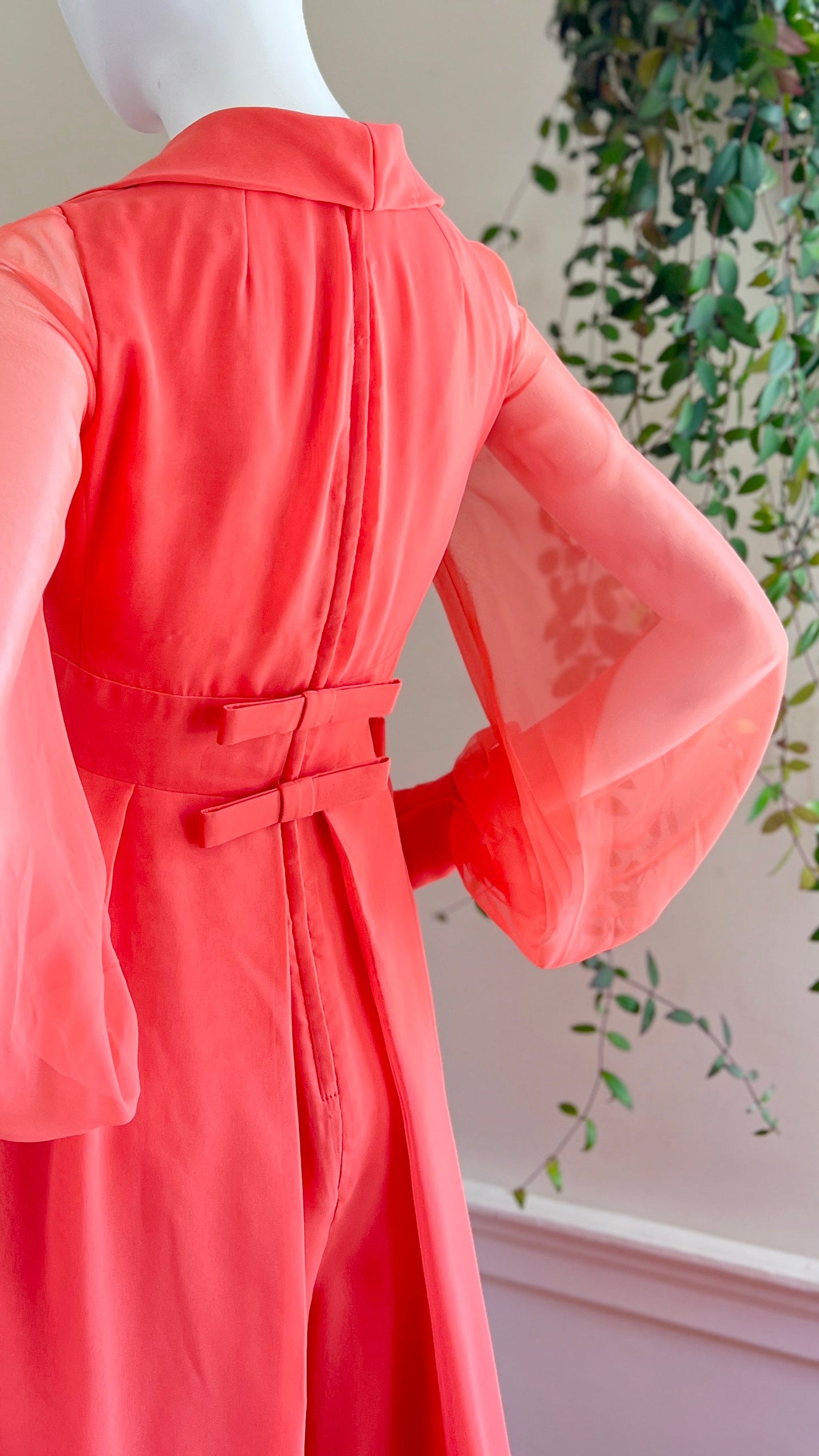 1960s 1970s LILLIE RUBIN Chiffon Palazzo Jumpsuit | medium