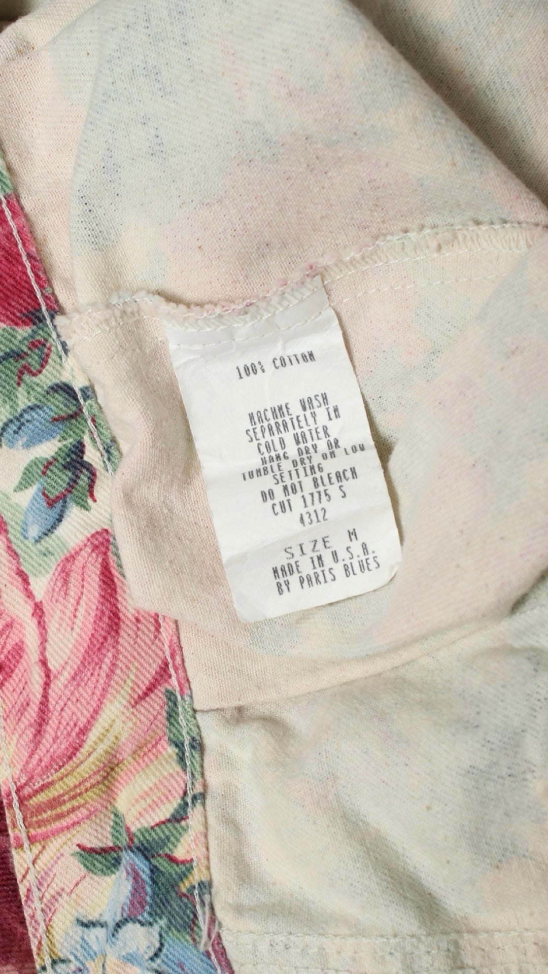 NEW | 1990s Floral Denim Cropped Jacket | medium