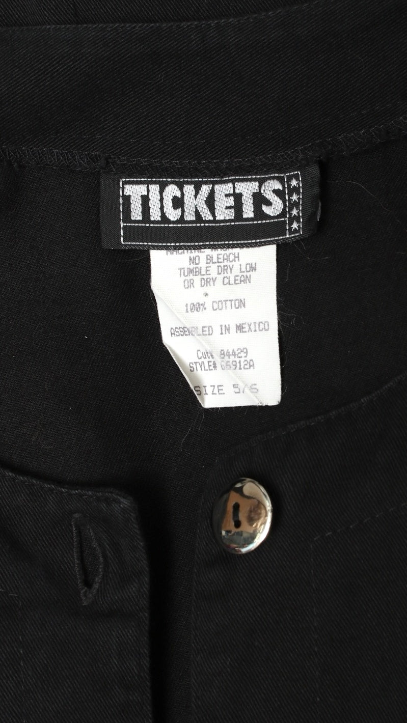 NEW | 1990s Black Denim Shirtwaist Dress | medium