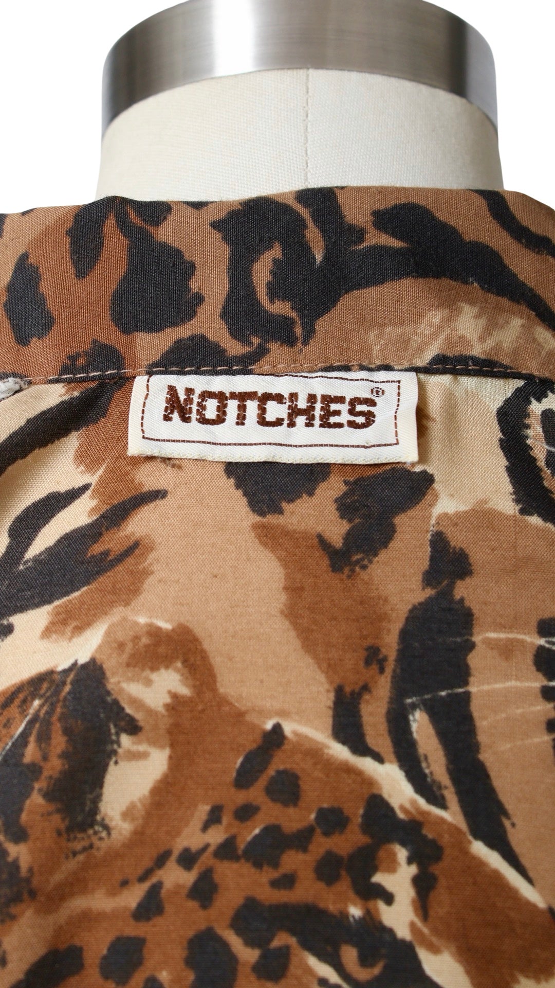 1980s Leopard Novelty Print Blouse | medium