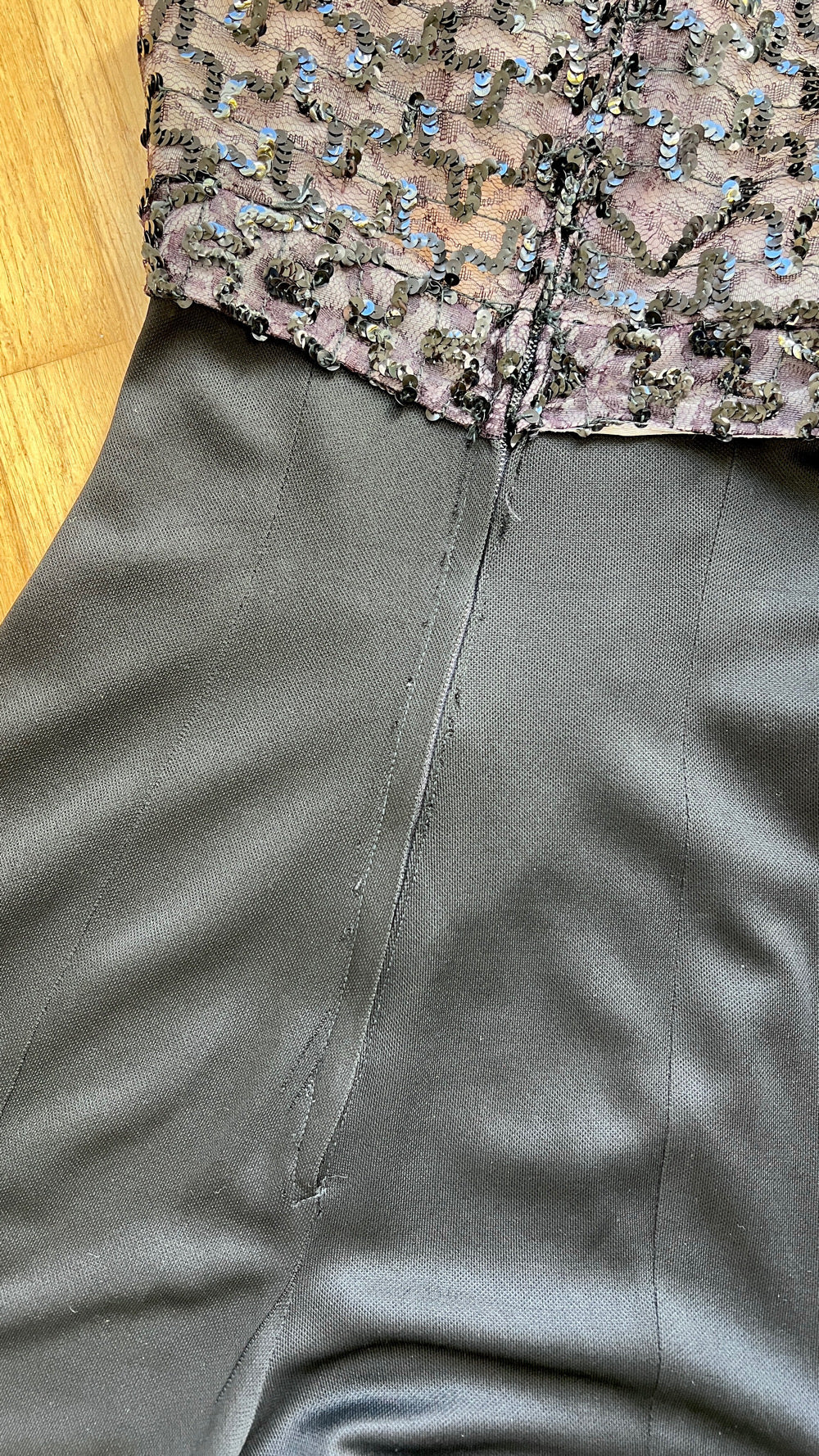 1970s Sequin Cutout Bell Bottom Jumpsuit | x-small/small