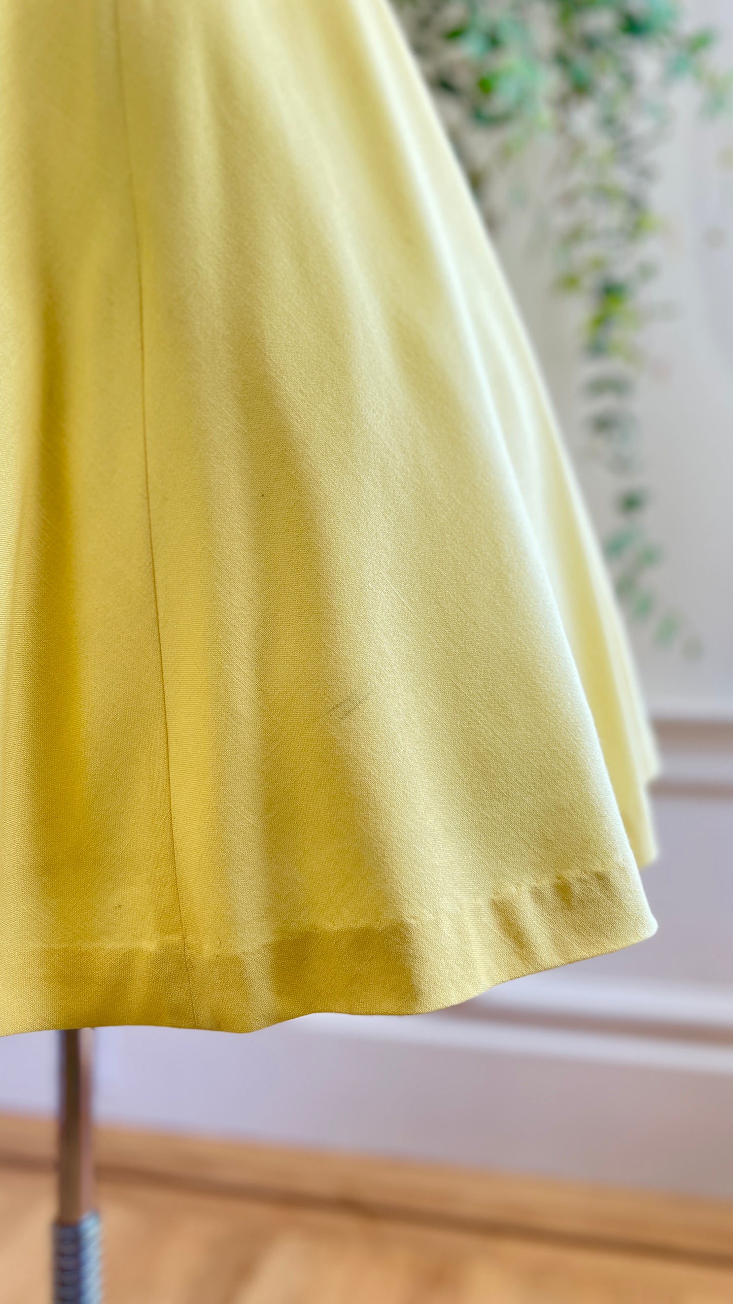 1950s Linen & Lace Dress | x-small/small