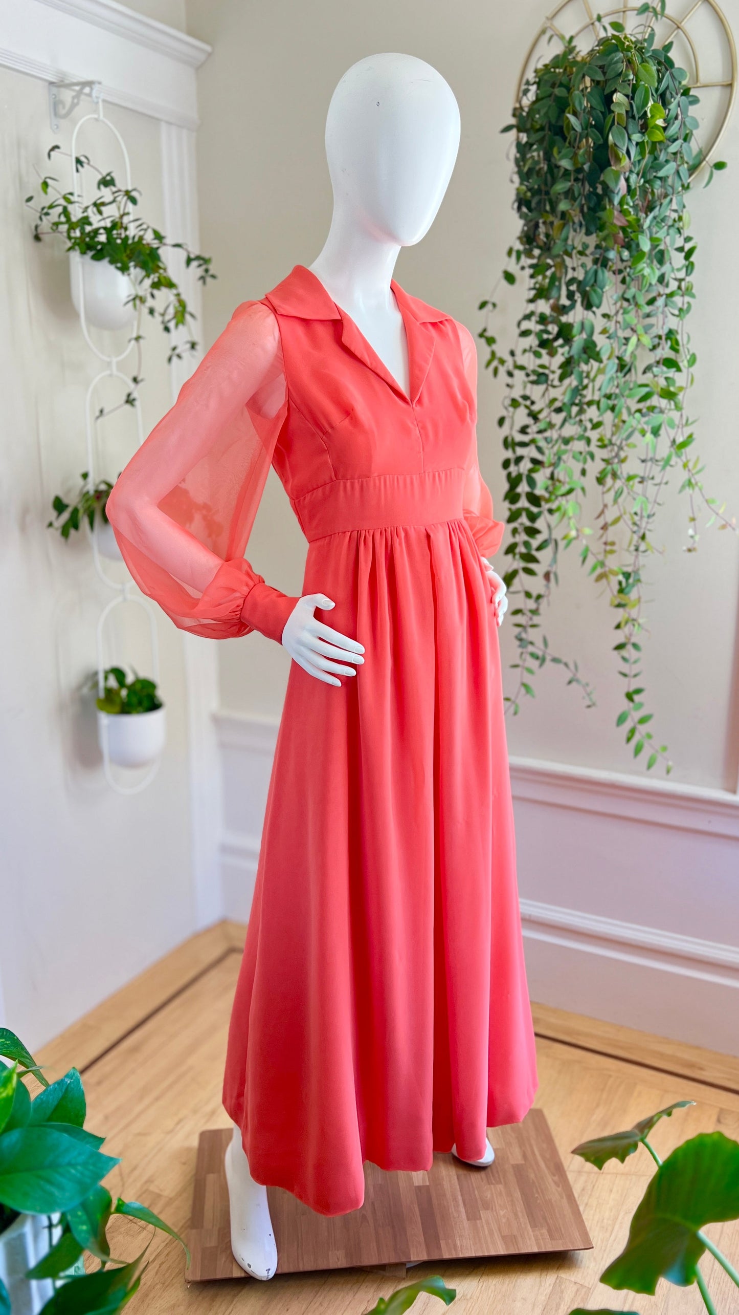 1960s 1970s LILLIE RUBIN Chiffon Palazzo Jumpsuit | medium