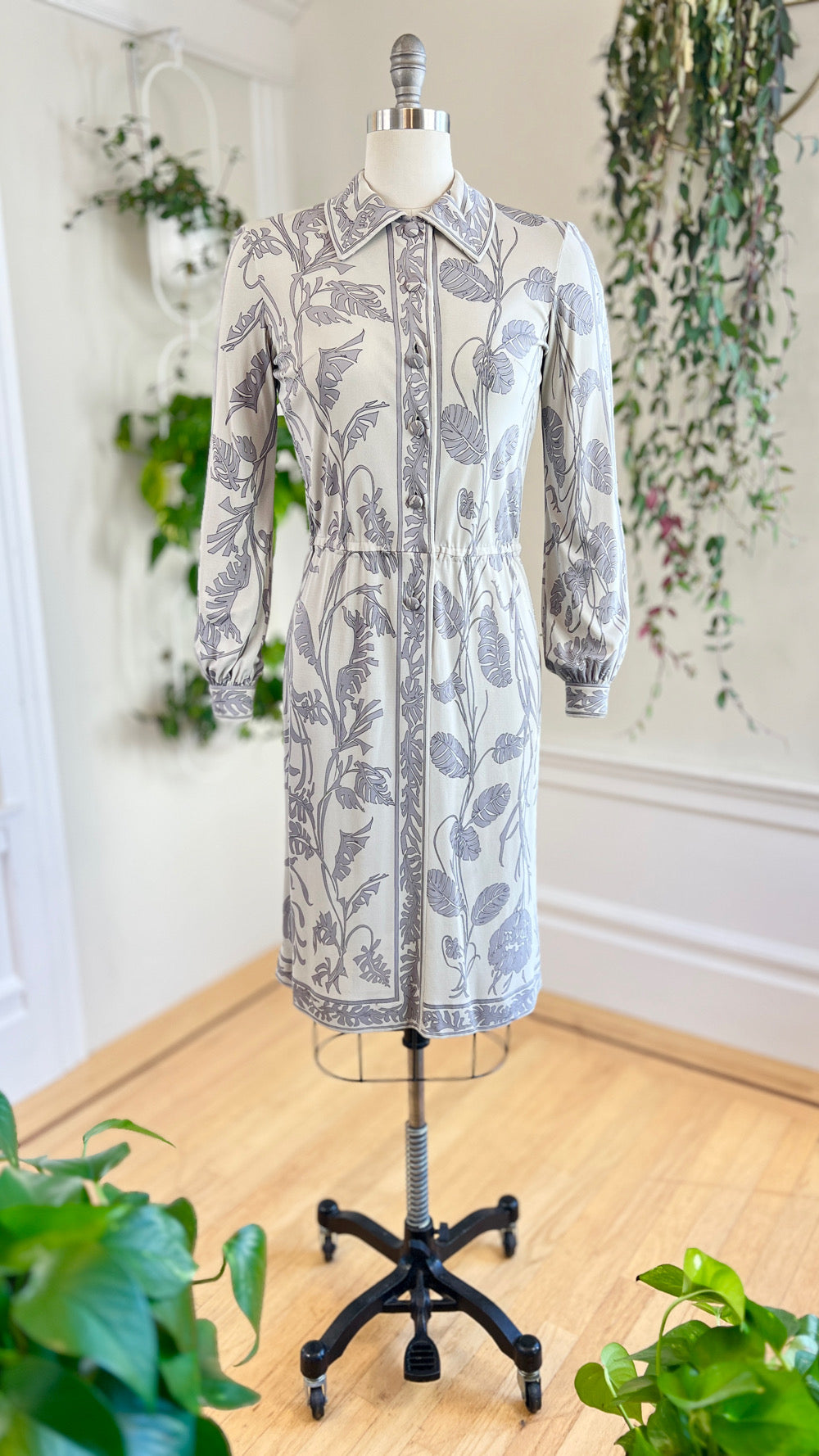 1960s EMILIO PUCCI Floral Silk Jersey Dress | small/medium Birthday Life Vintage 1960s EMILIO PUCCI Floral Silk Jersey Dress | small/medium Birthday Life Vintage