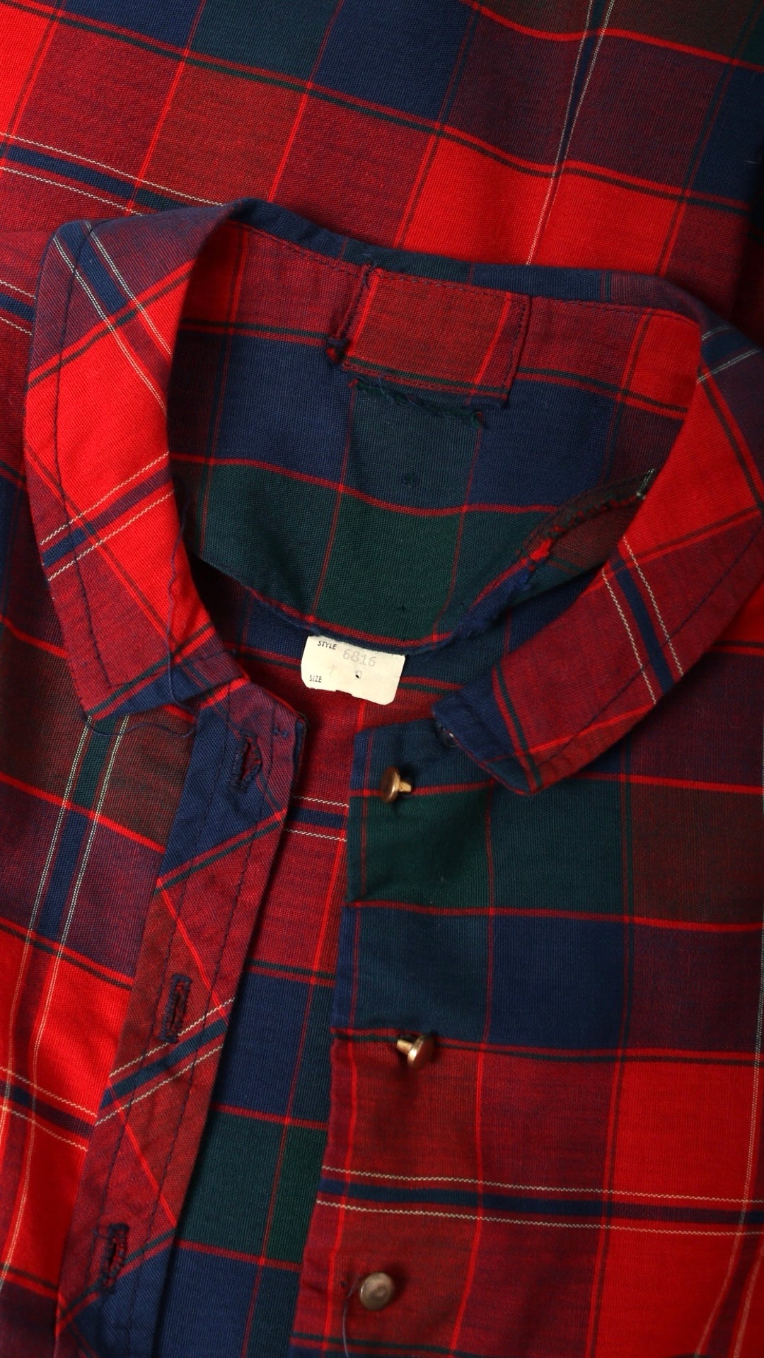 1950s 1960s Plaid Shirtwaist Dress | small/medium