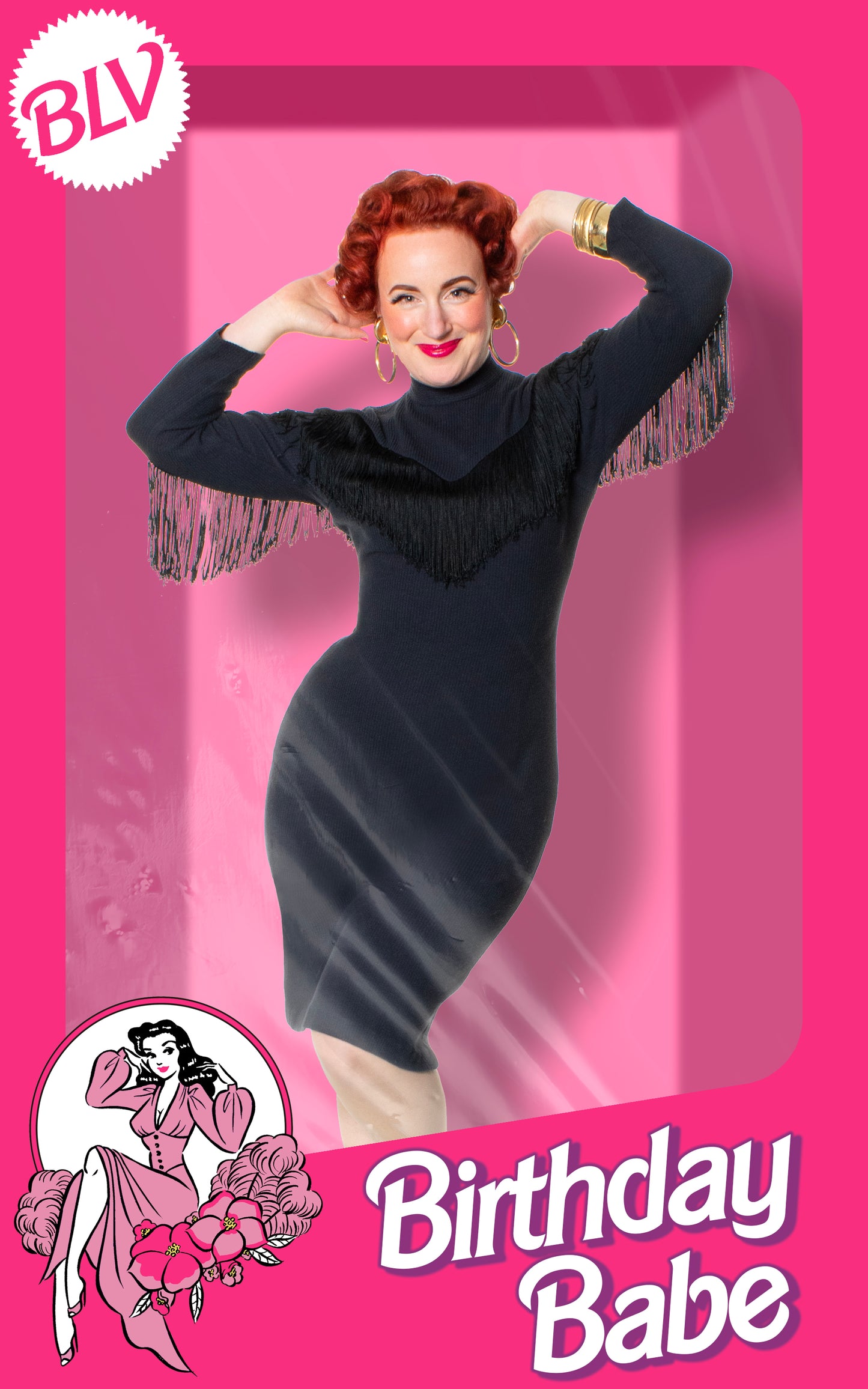 1990s Fringe Black Jersey Wiggle Dress | x-small/small/medium
