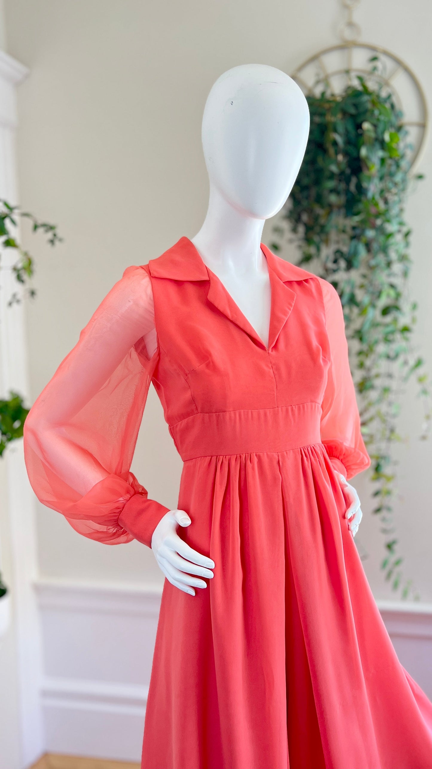 1960s 1970s LILLIE RUBIN Chiffon Palazzo Jumpsuit | medium