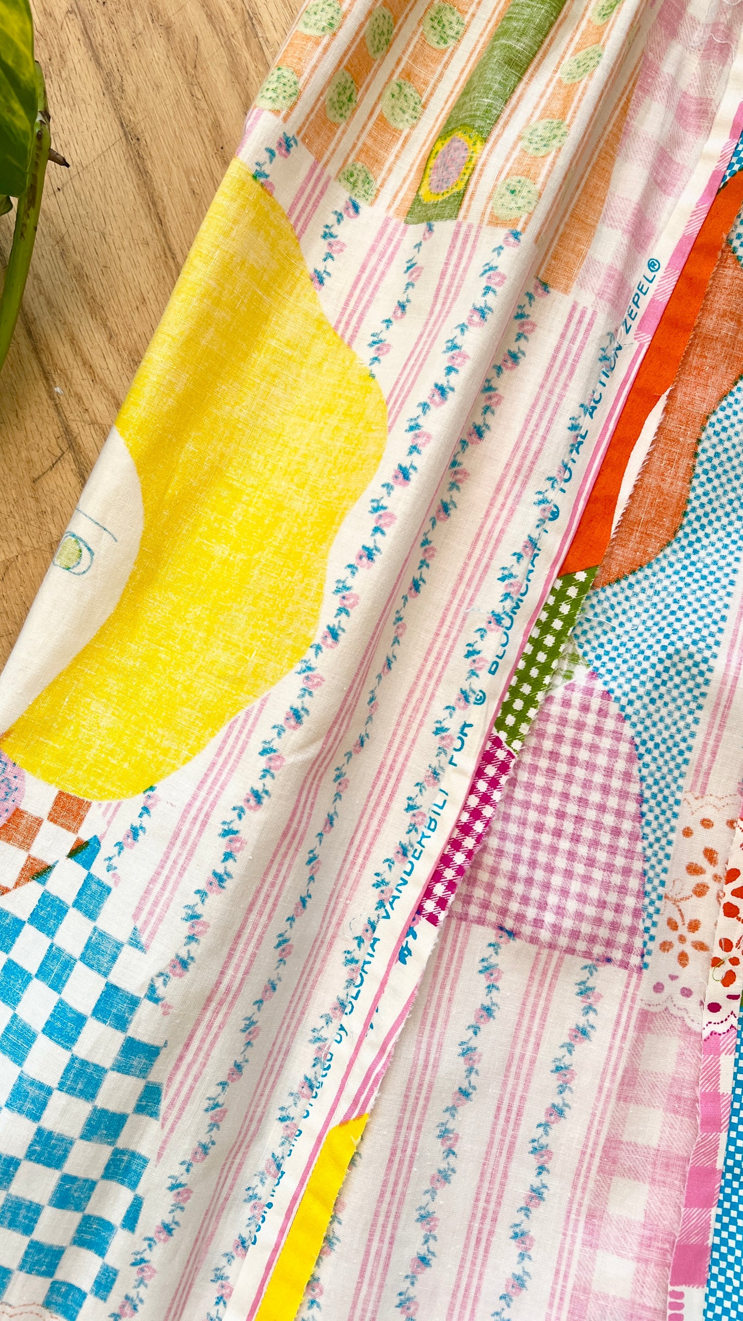 1970s Op Art Novelty Print Maxi Dress | medium