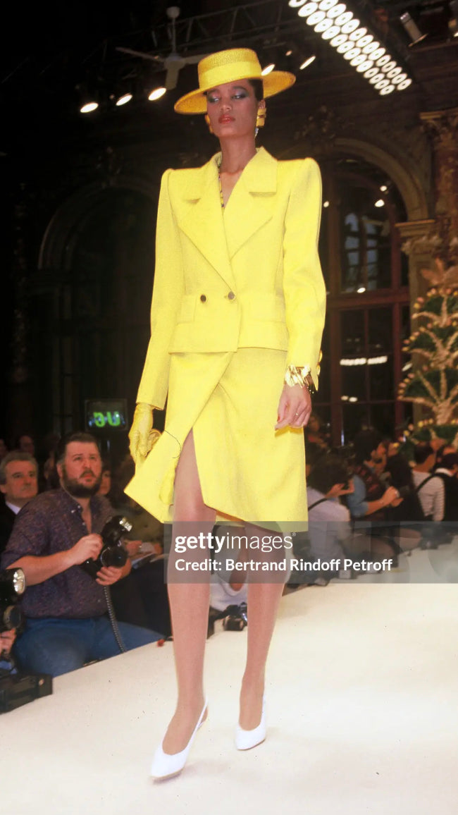 1980s GIVENCHY Puff Sleeve Skirt Suit | medium