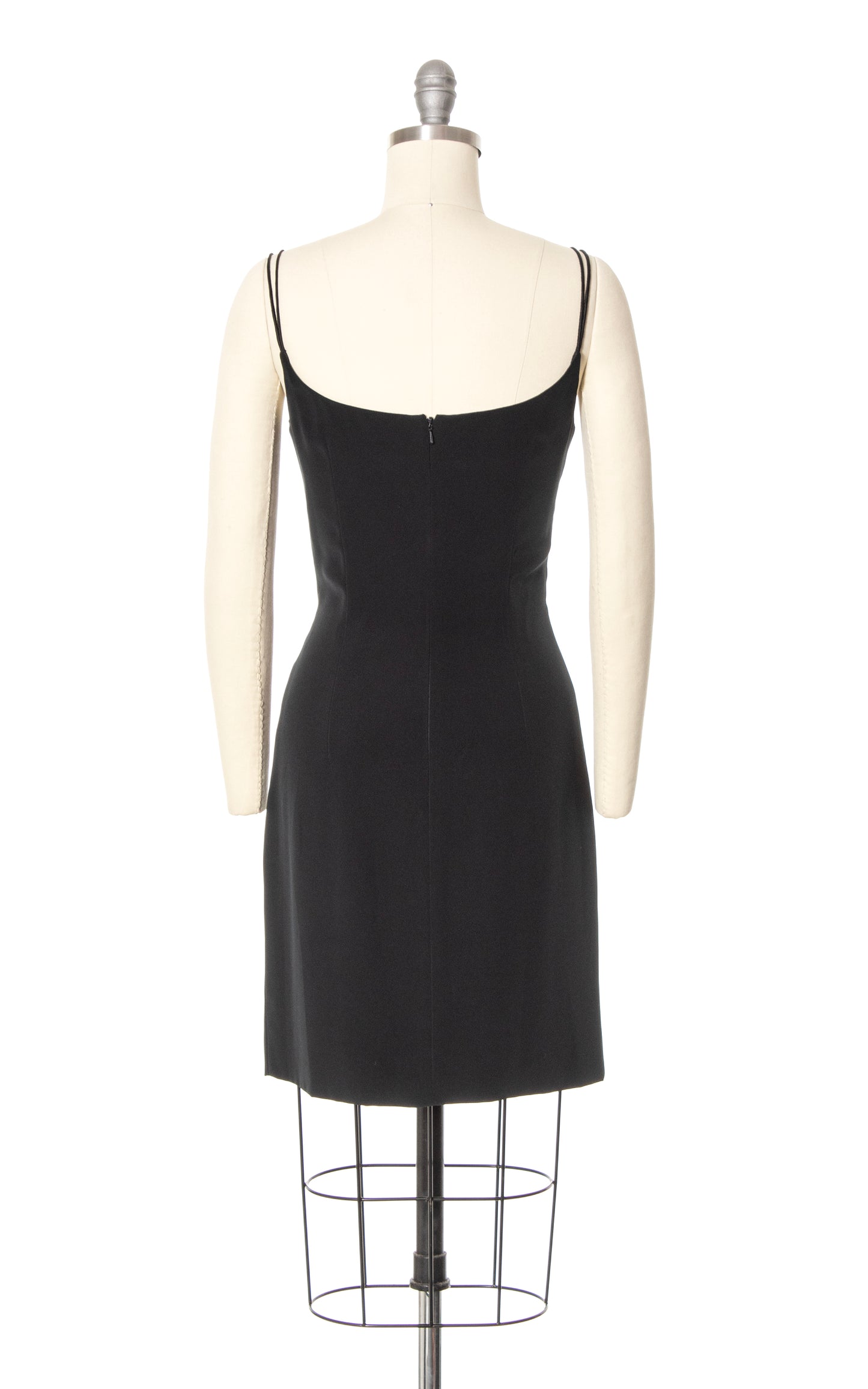 2000s Cutout Waist Black Cocktail Dress | small