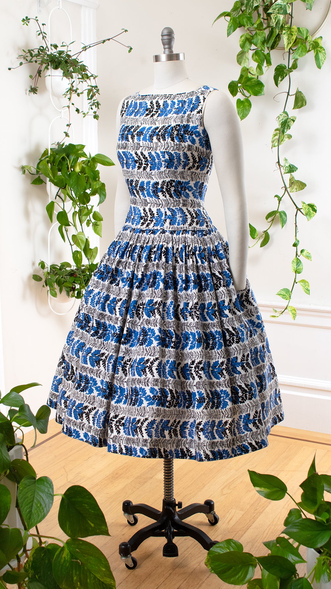 1950s Fern Striped Sundress | medium