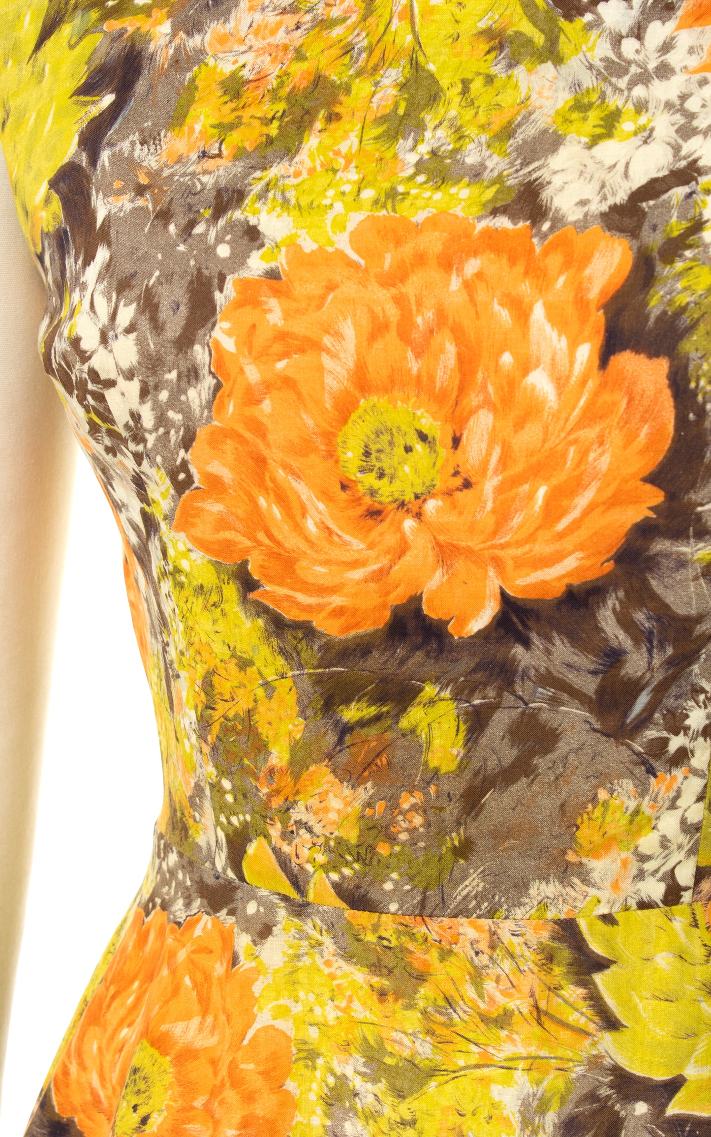 1960s Floral Print Cotton Sundress | small