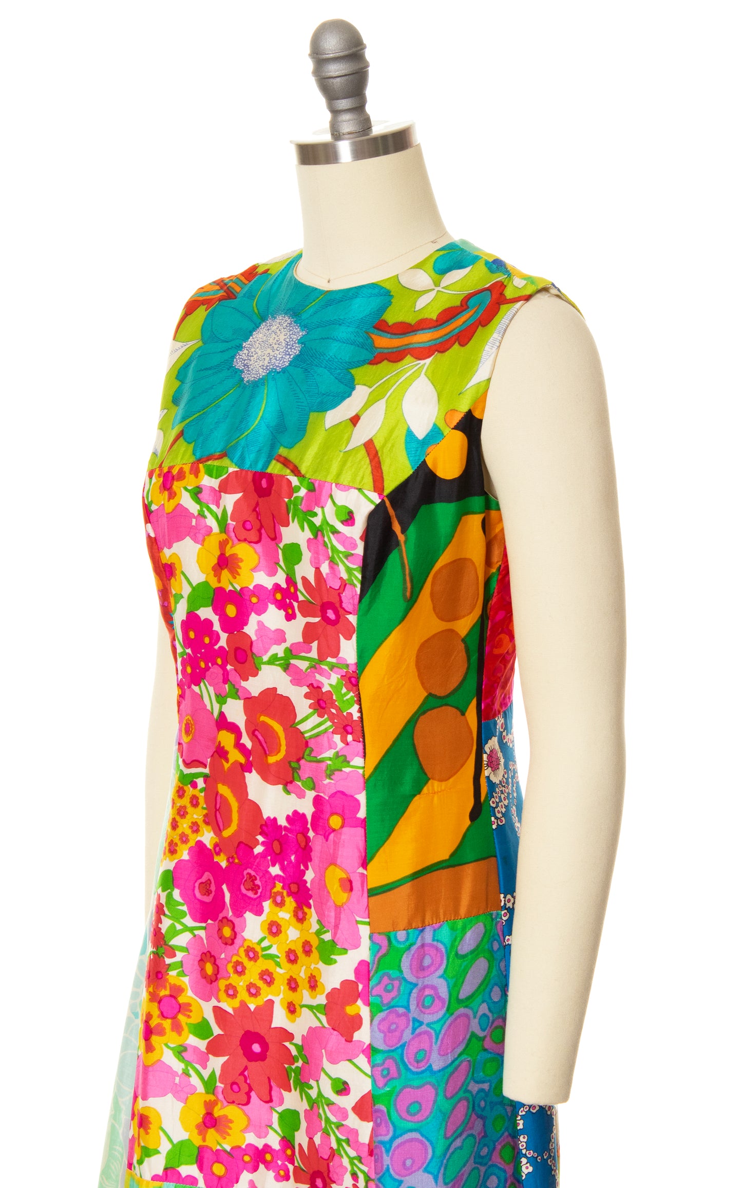 1960s Patchwork Midi Dress | small