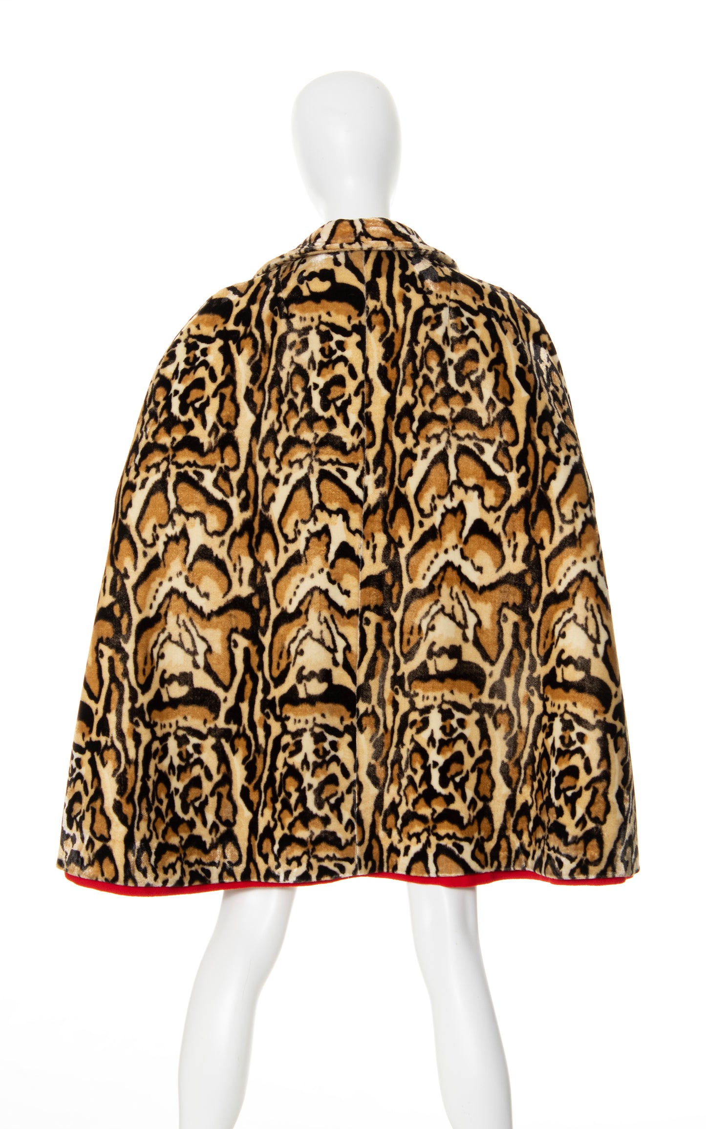 1960s Reversible Faux Fur & Wool Cape | medium/large/x-large
