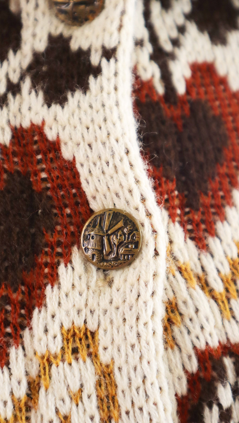 1970s Hearts Knit Cape | x-small/small/medium/large