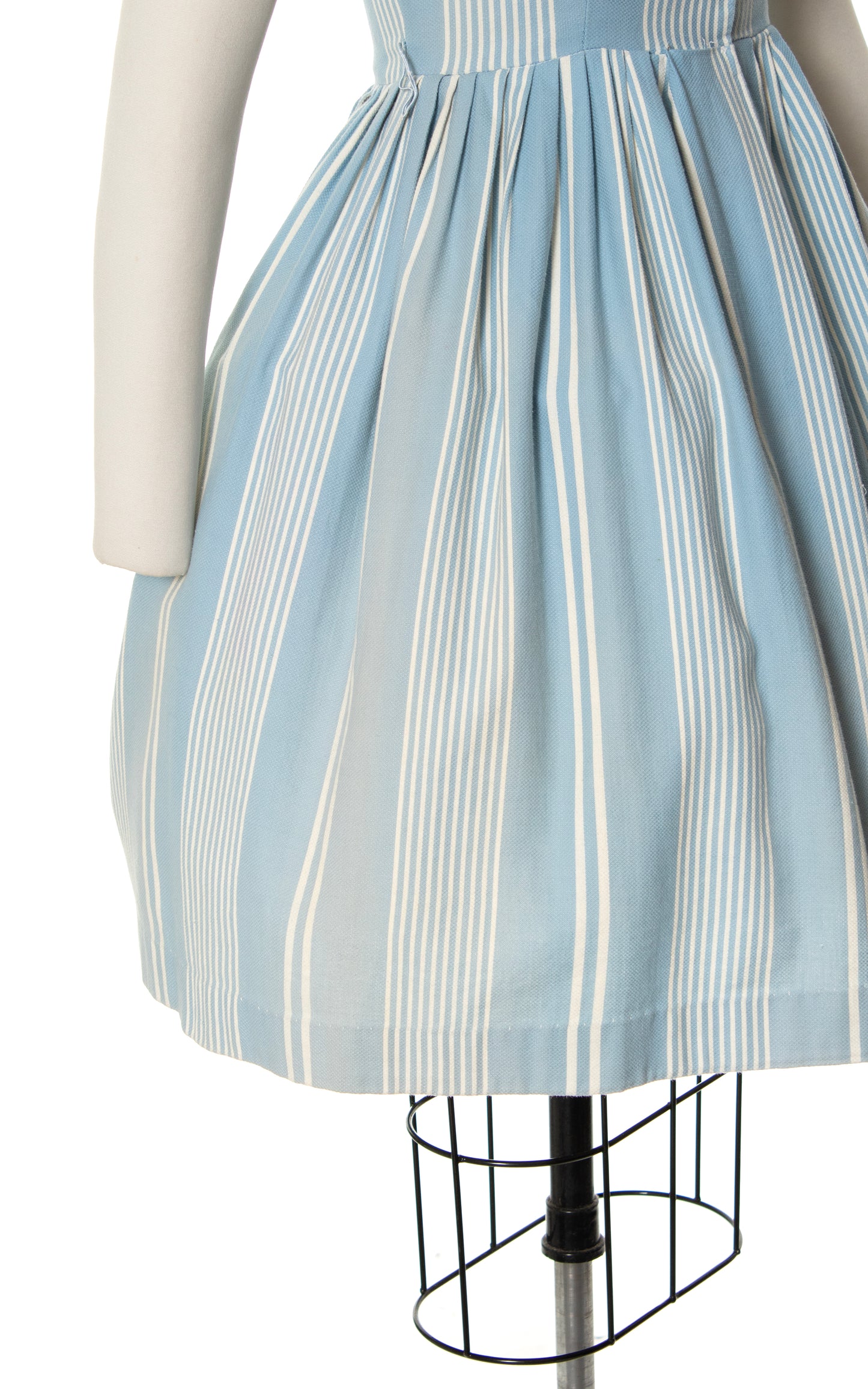 1960s Striped Cotton Shirtwaist Sundress | small