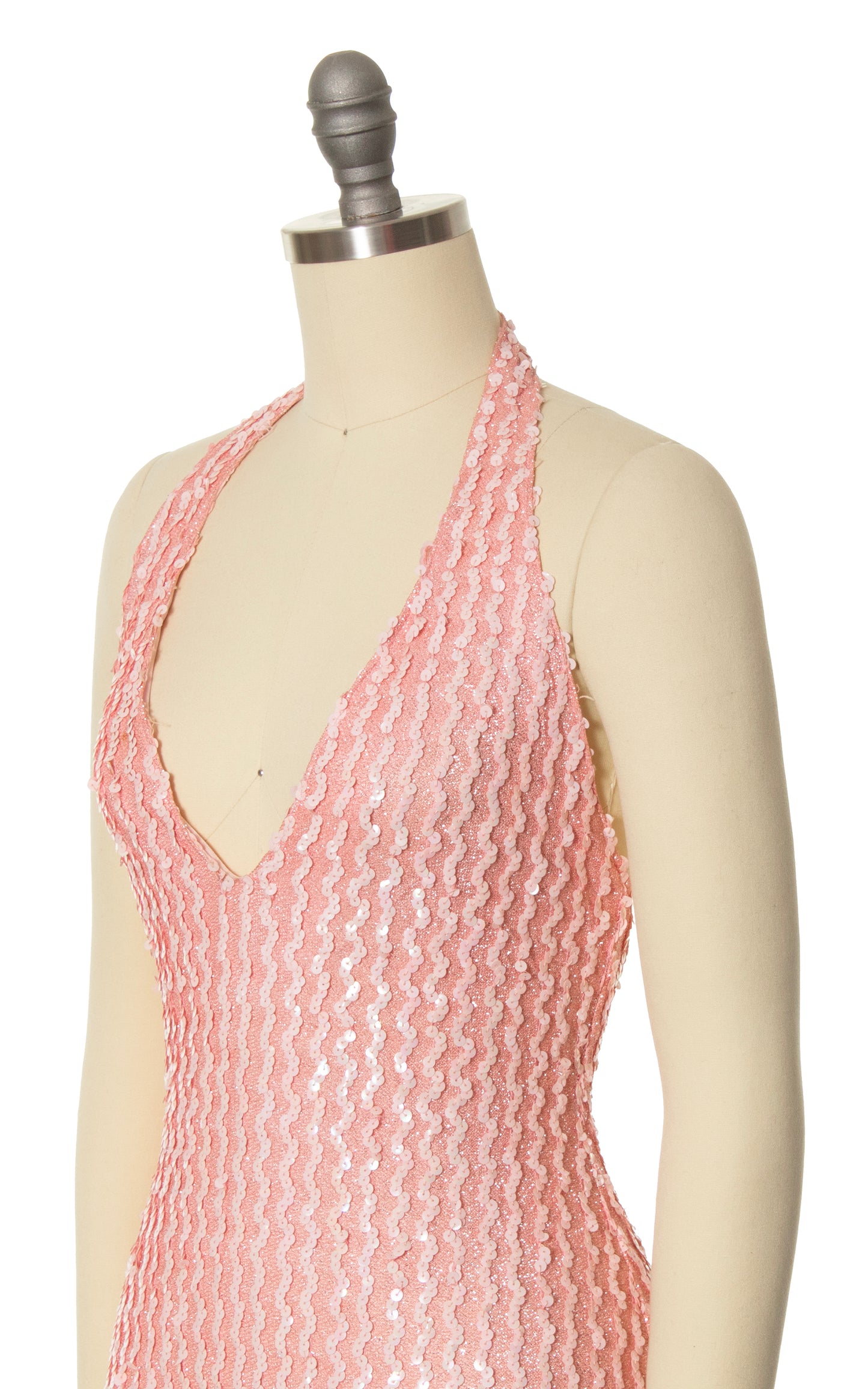 1970s Pink Sequin Mermaid Dress | x-small/small