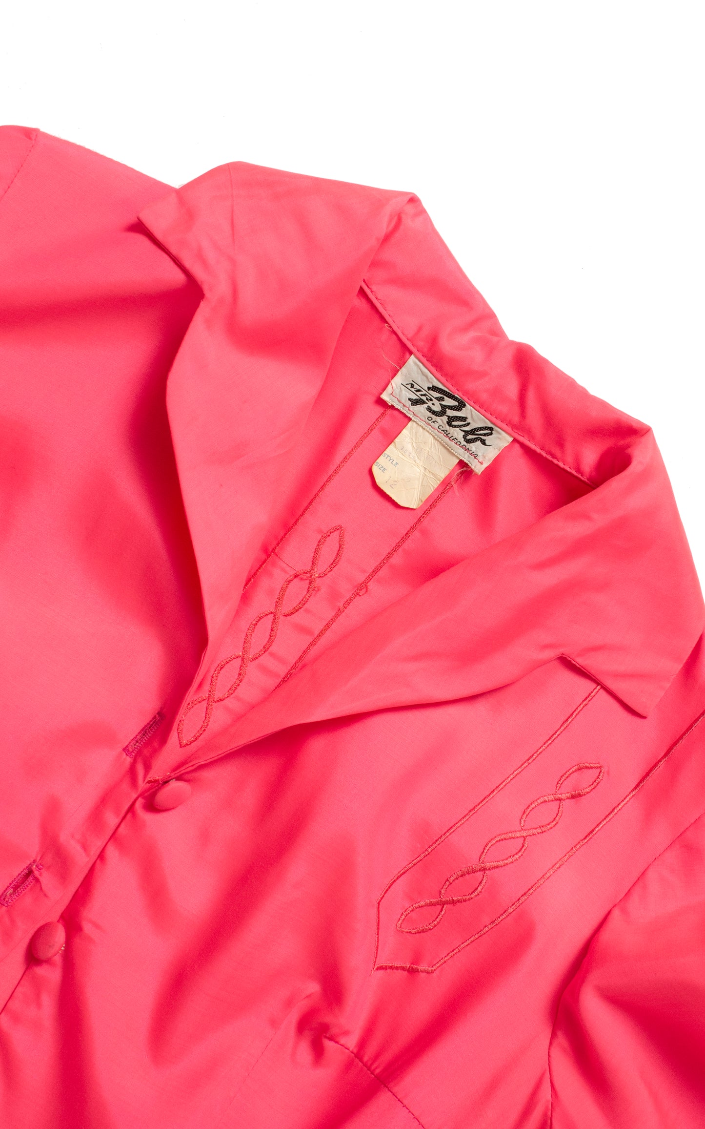 1960s Neon Pink Shirtwaist Dress | small