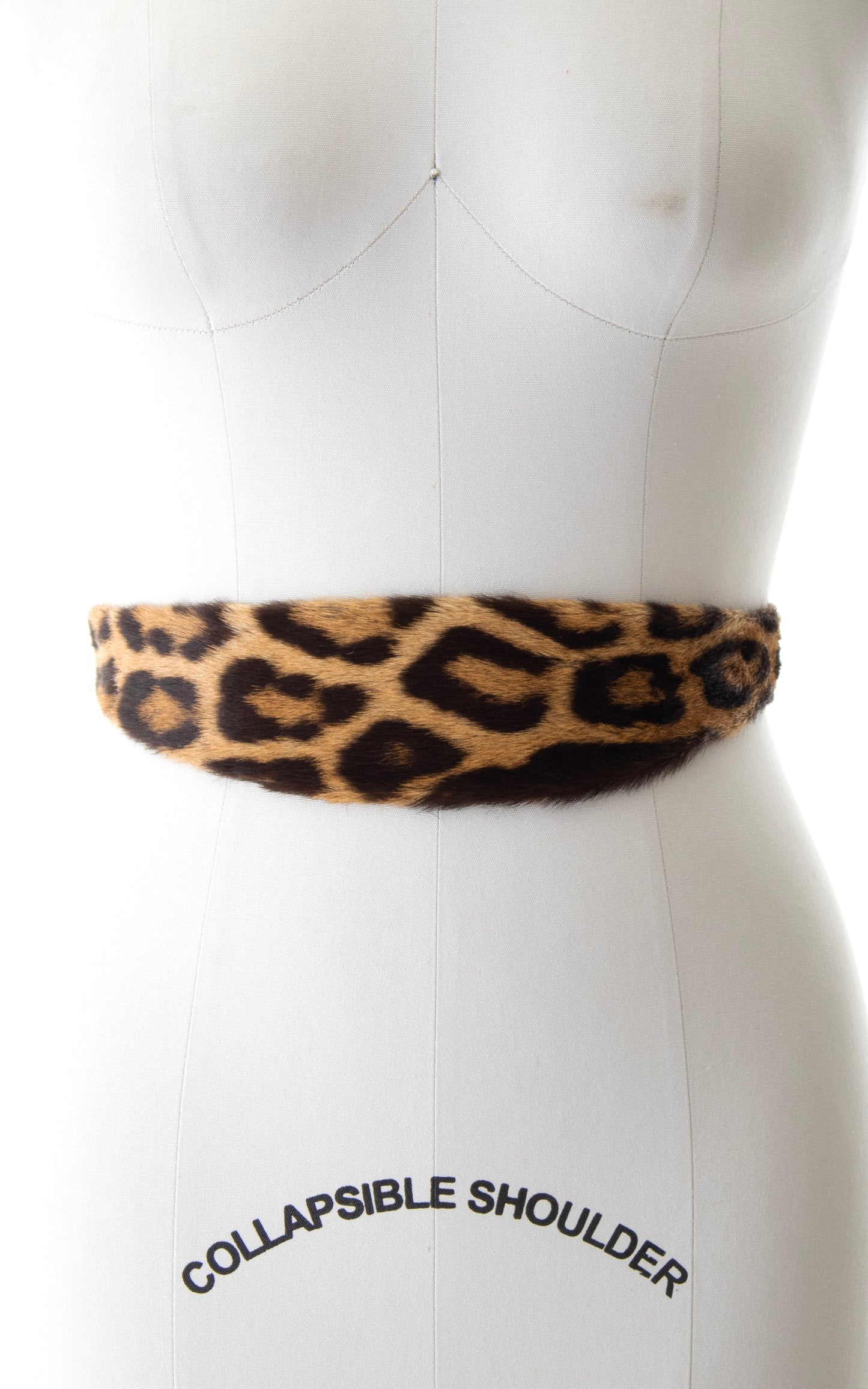 1950s Leopard Print Horse Hair Cinch Belt | medium