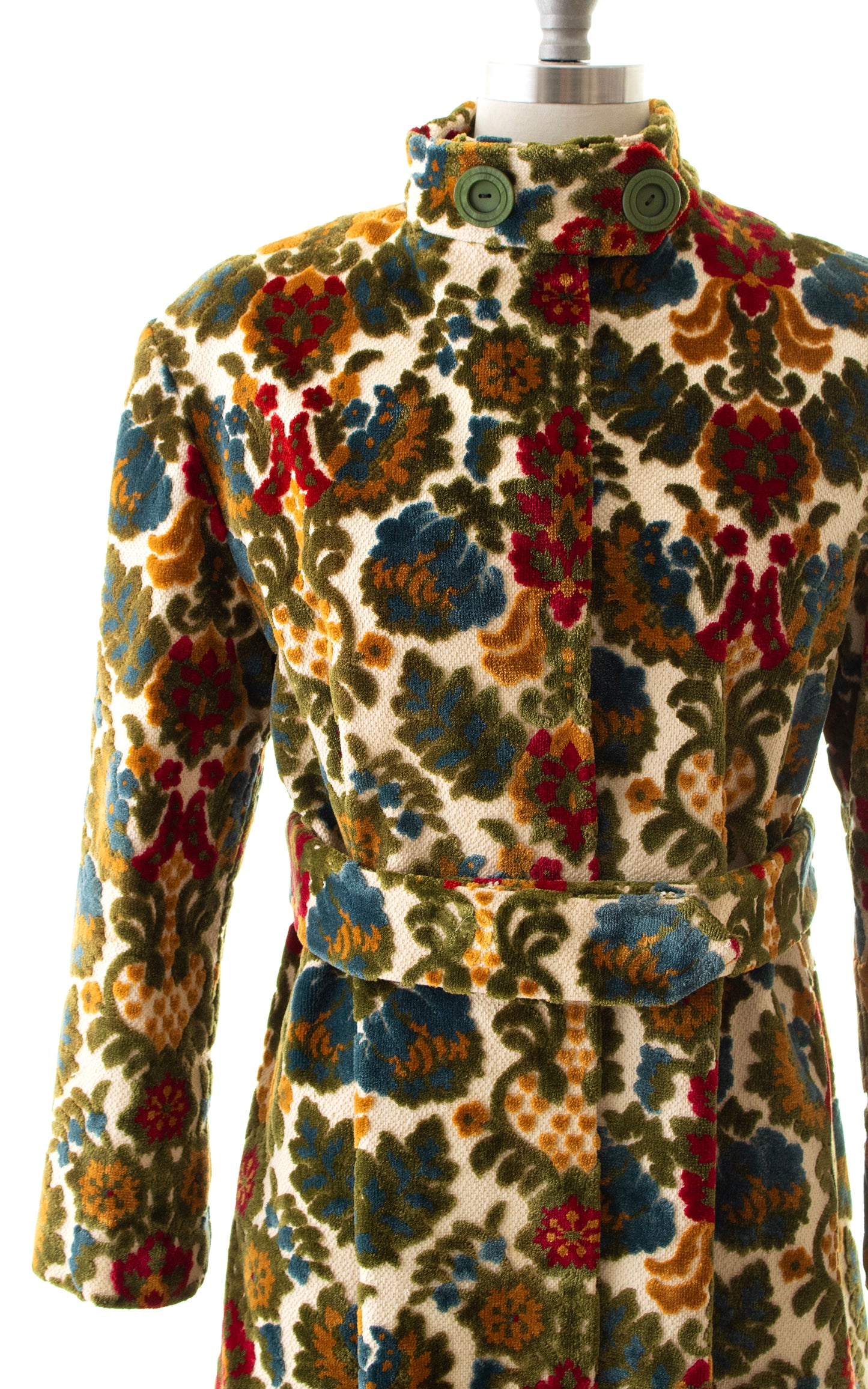 1960s 1970s Floral Tapestry Coat | medium