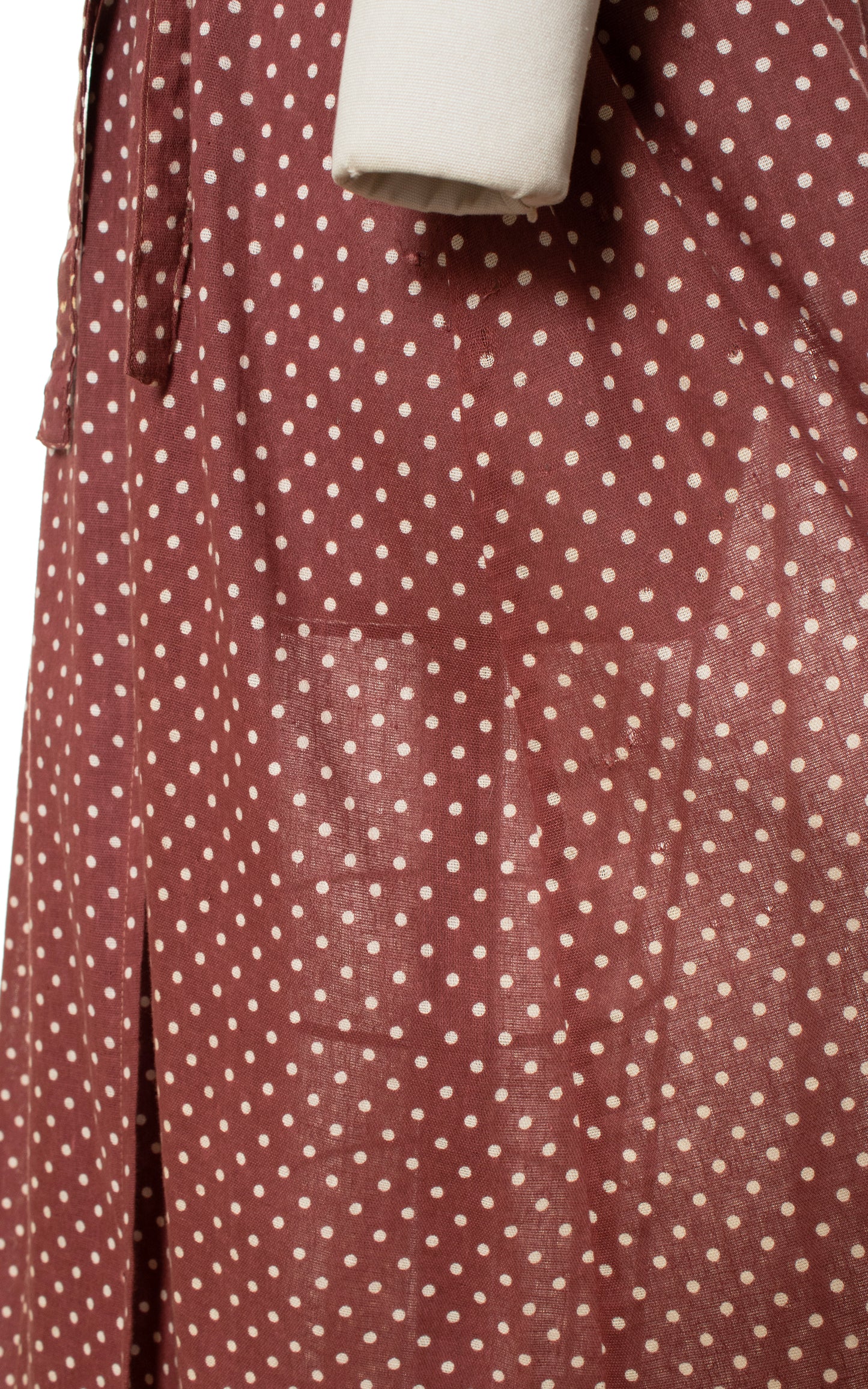 1970s Polka Dot Cotton Wrap Dress | small/medium