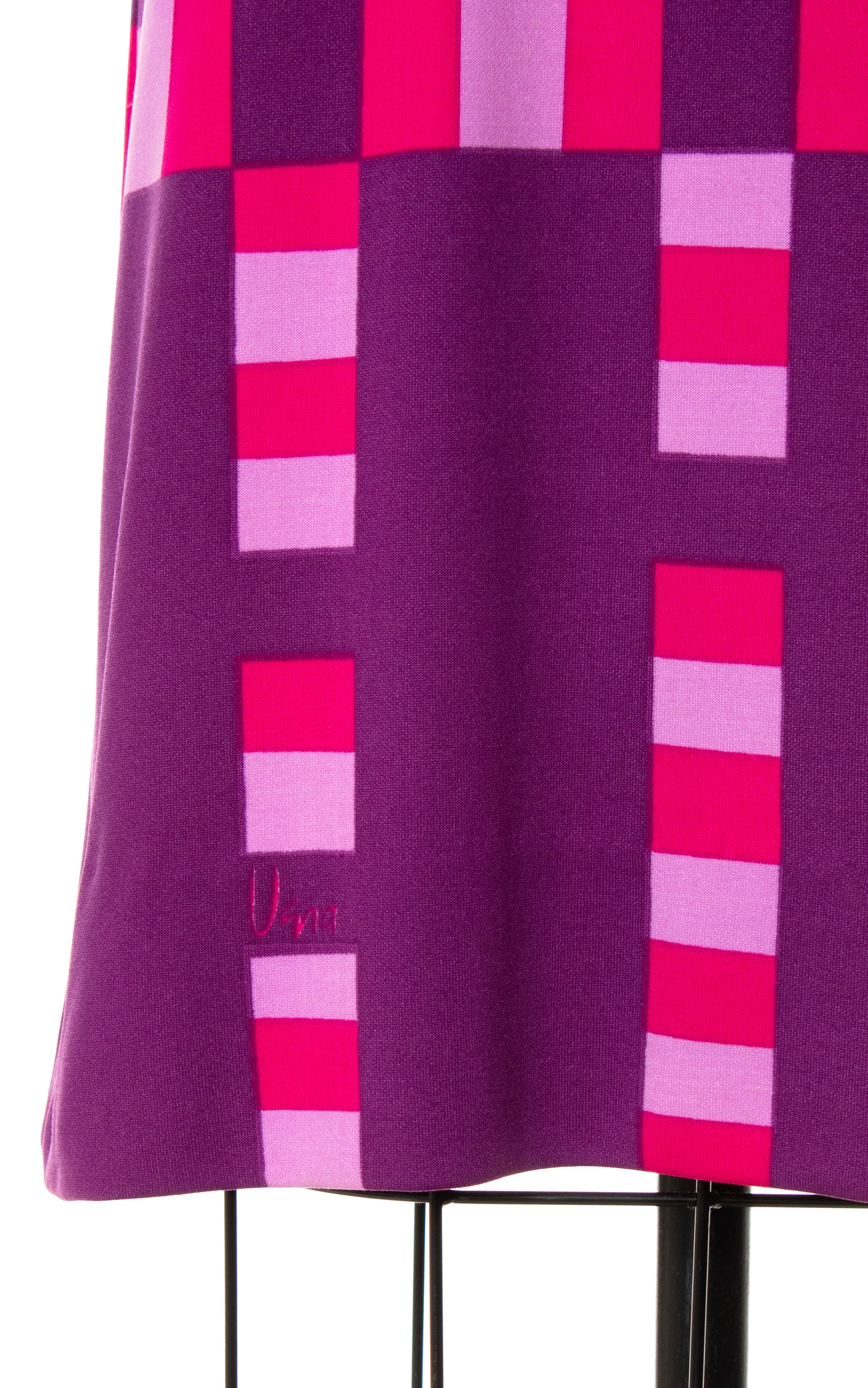 1970s VERA NEUMANN Geometric Jersey Dress | small