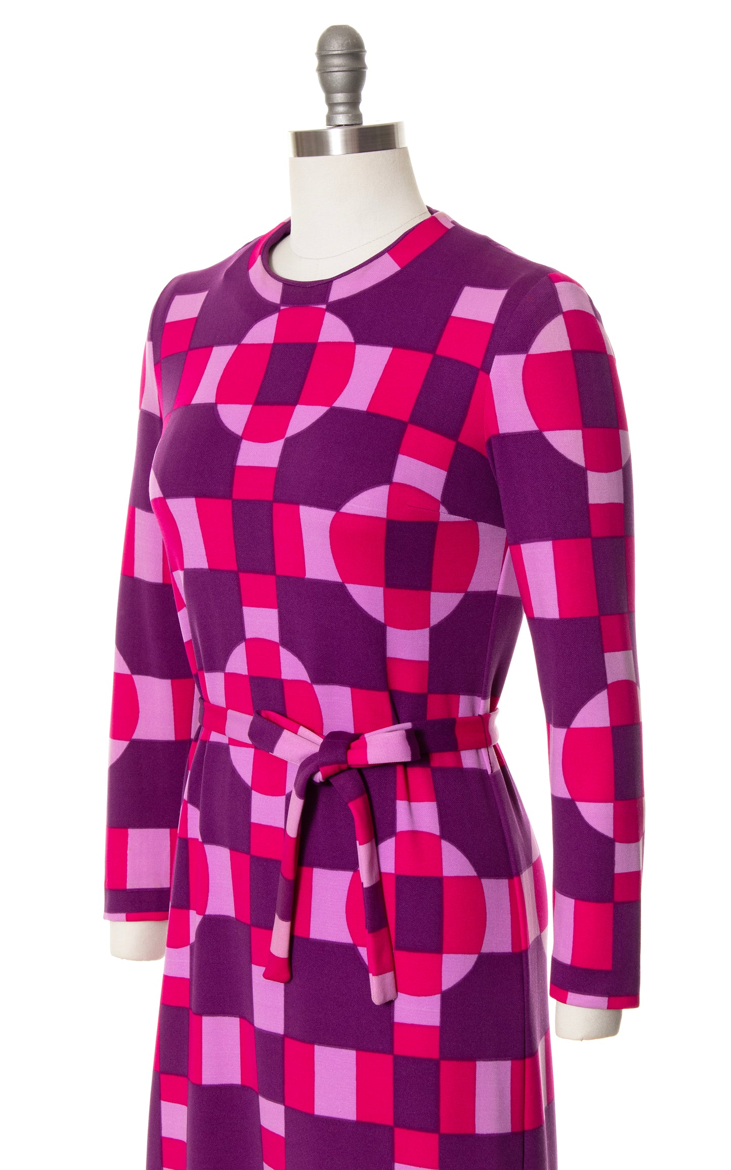 1970s VERA NEUMANN Geometric Jersey Dress | small