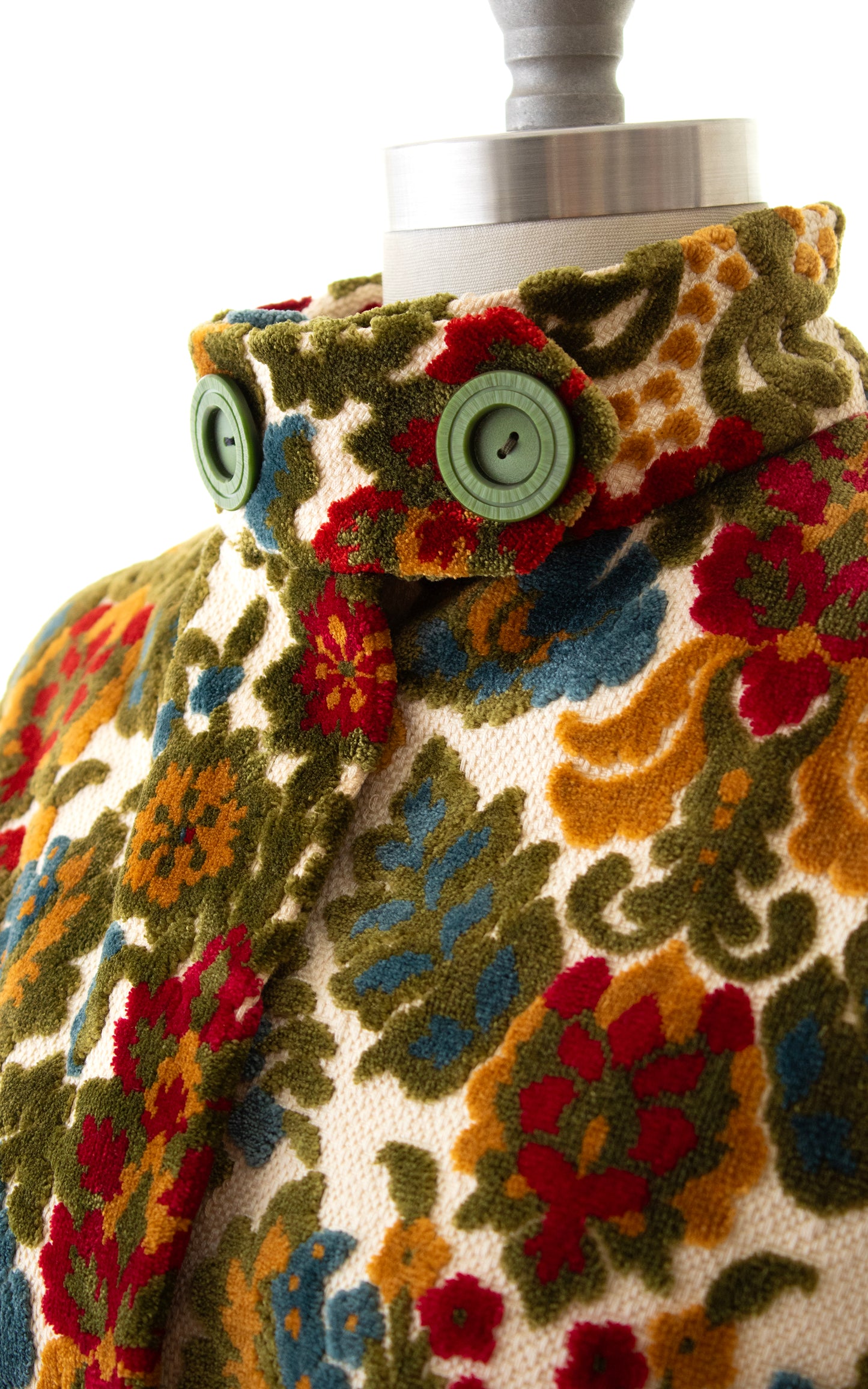 1960s 1970s Floral Tapestry Coat | medium