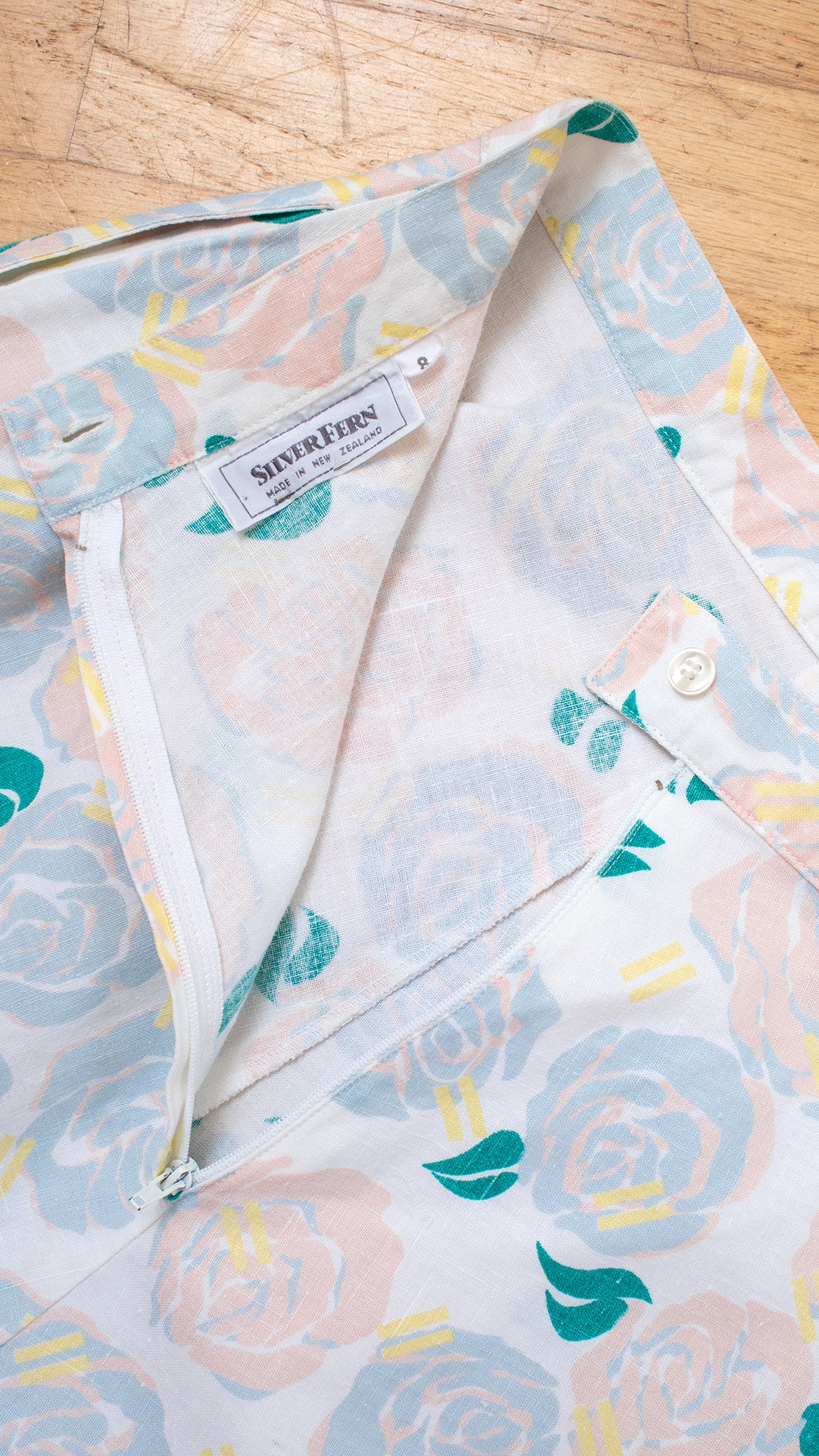 1980s 1990s Pastel Rose Linen-Blend Skirt | small