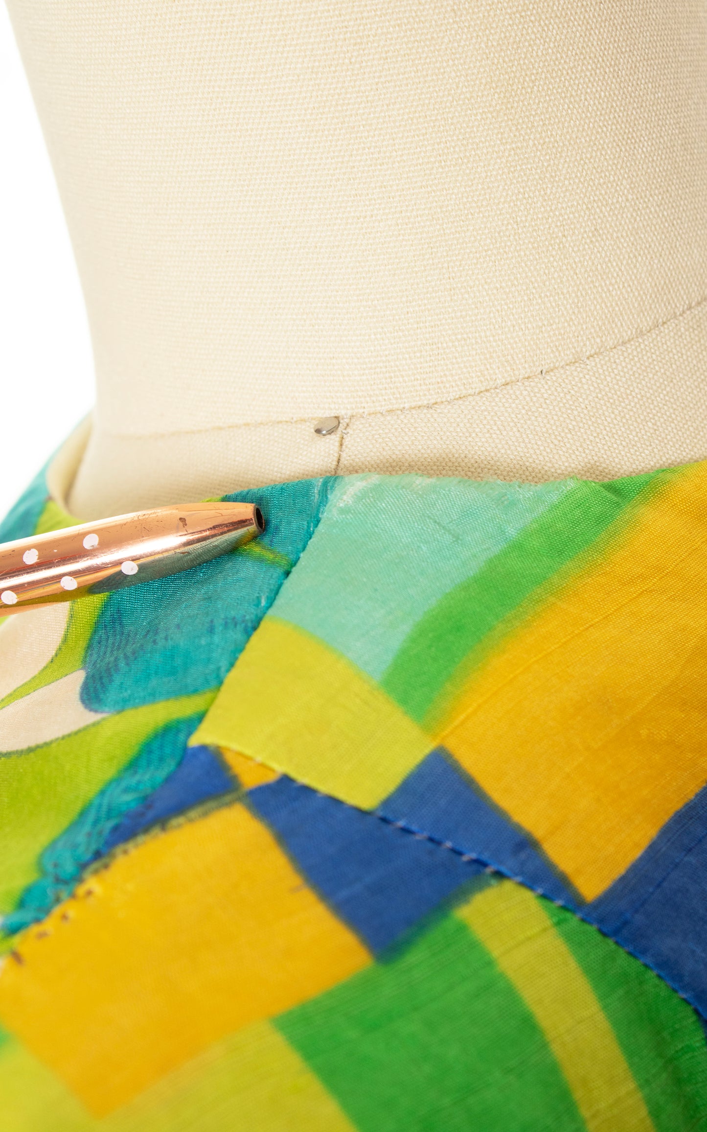1960s Patchwork Midi Dress | small