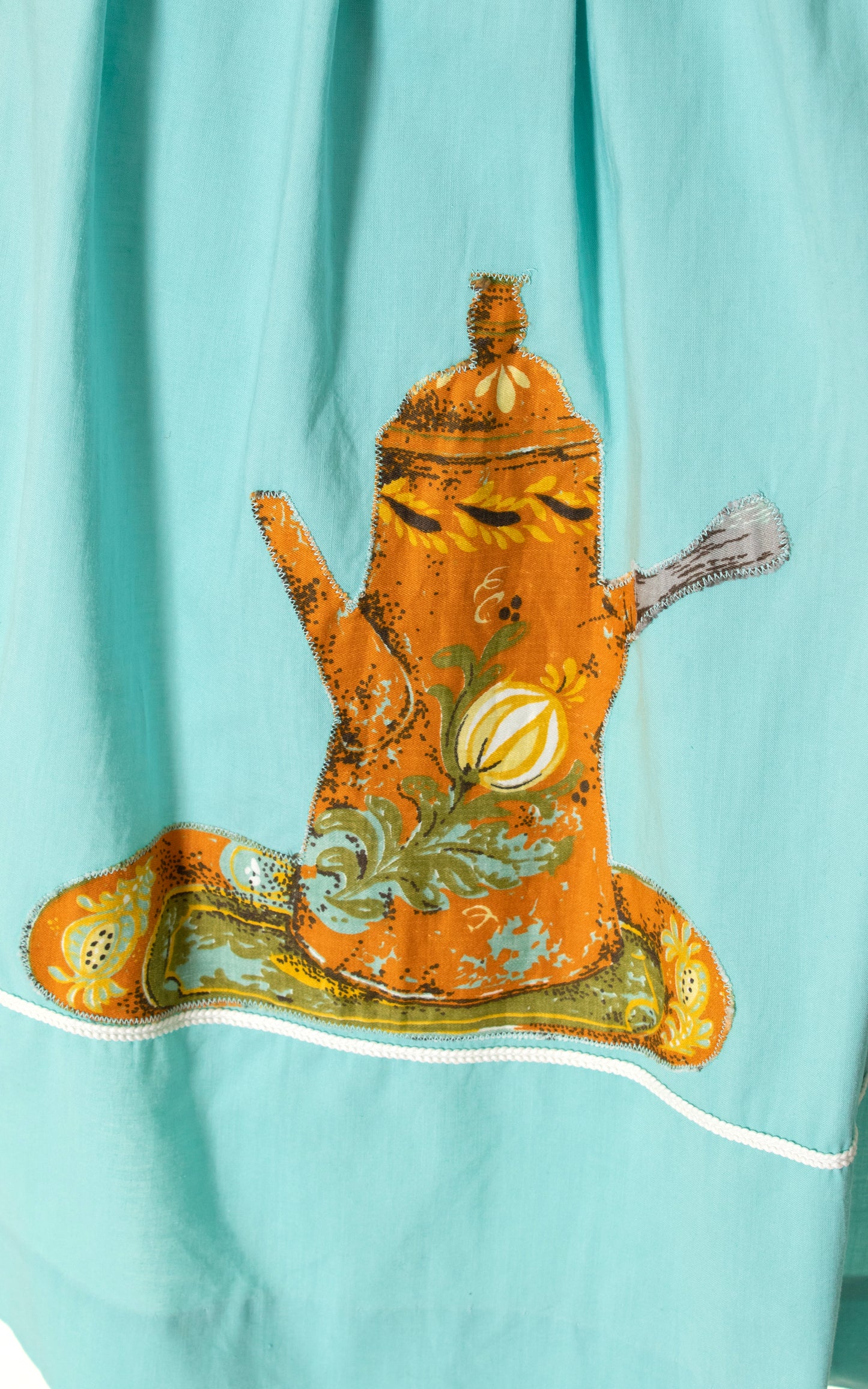 1950s Still Life Novelty Appliqué Wrap Skirt | small