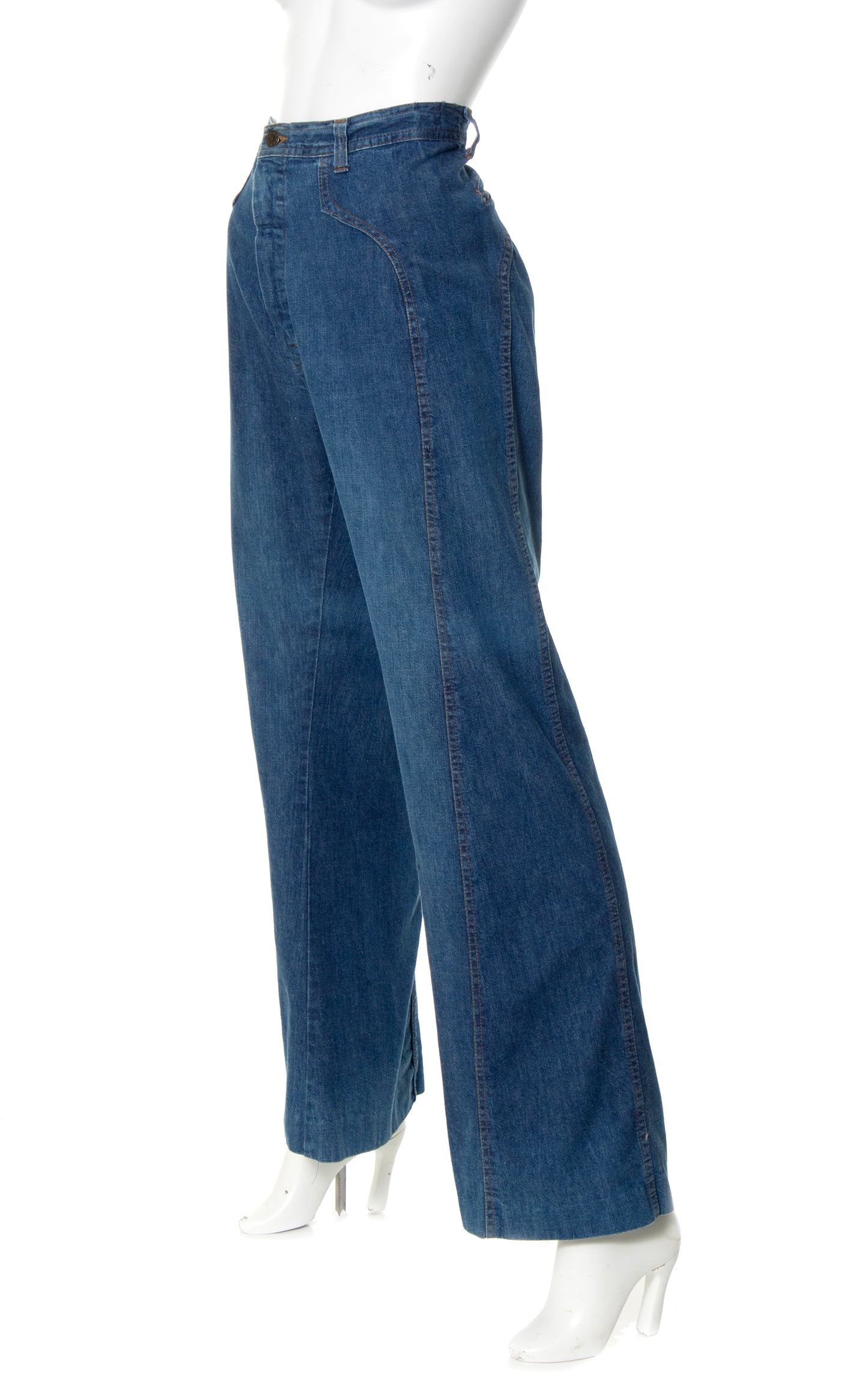 1970s Braided Trim Denim Jeans | medium