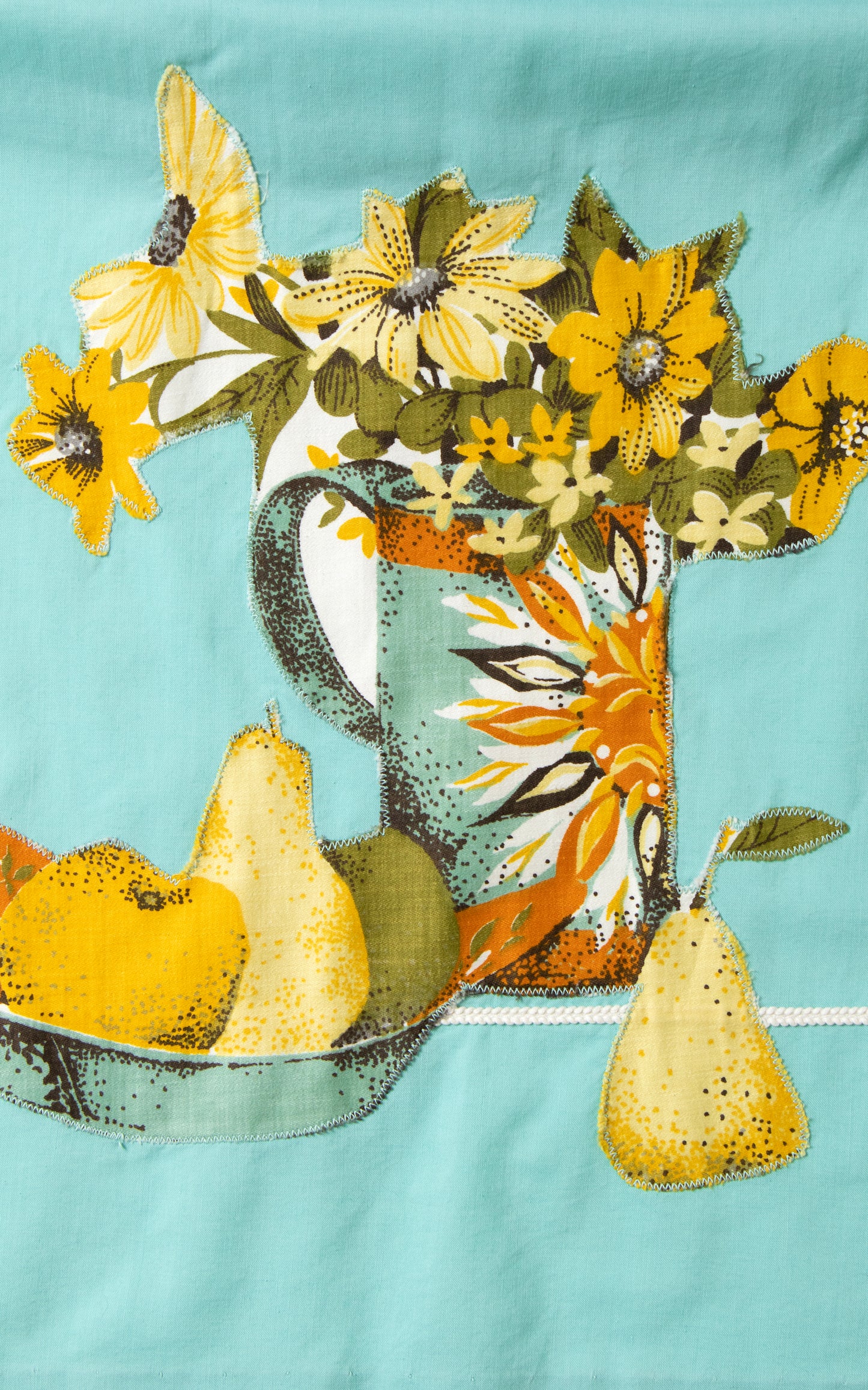 1950s Still Life Novelty Appliqué Wrap Skirt | small