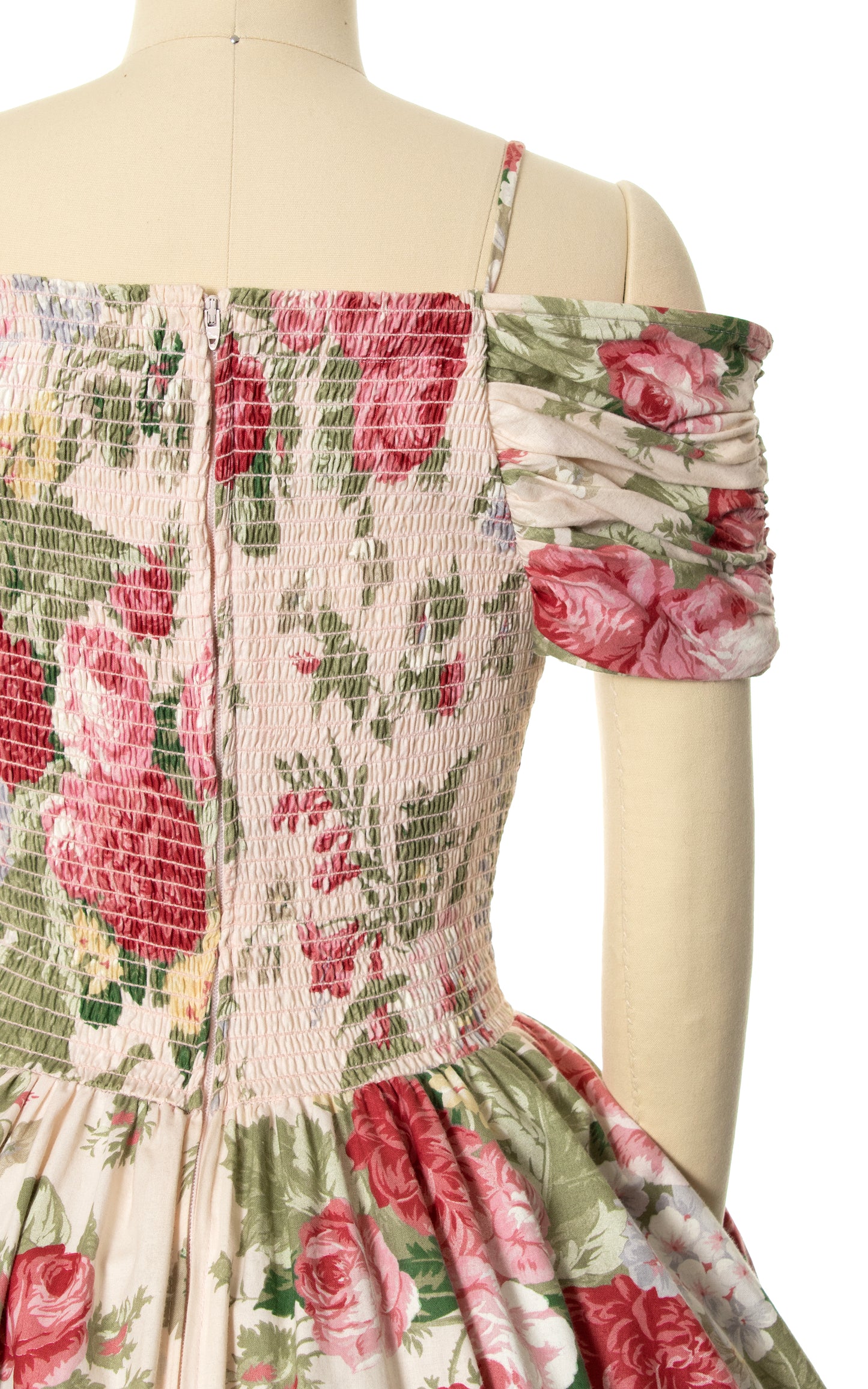 1980s KARIN STEVENS Romantic Floral Dress | x-small/small