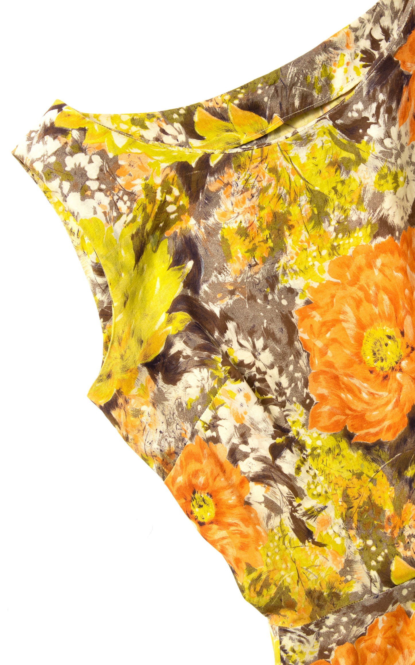 1960s Floral Print Cotton Sundress | small