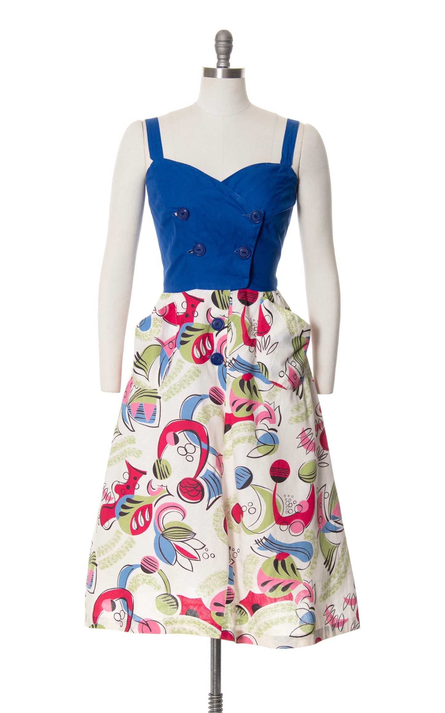1940s Atomic Novelty Print Shirtwaist Sundress | medium