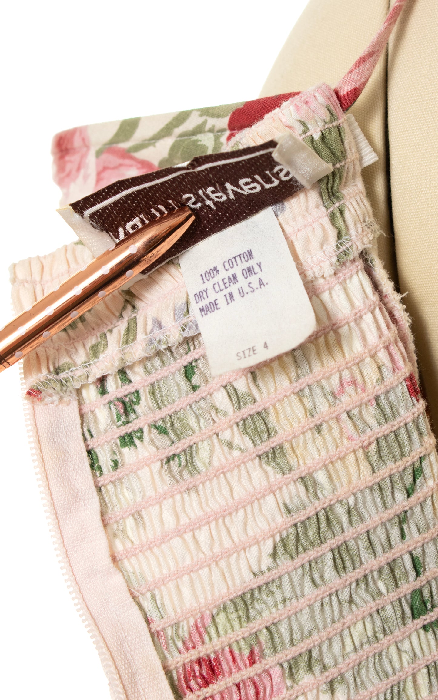 1980s KARIN STEVENS Romantic Floral Dress | x-small/small