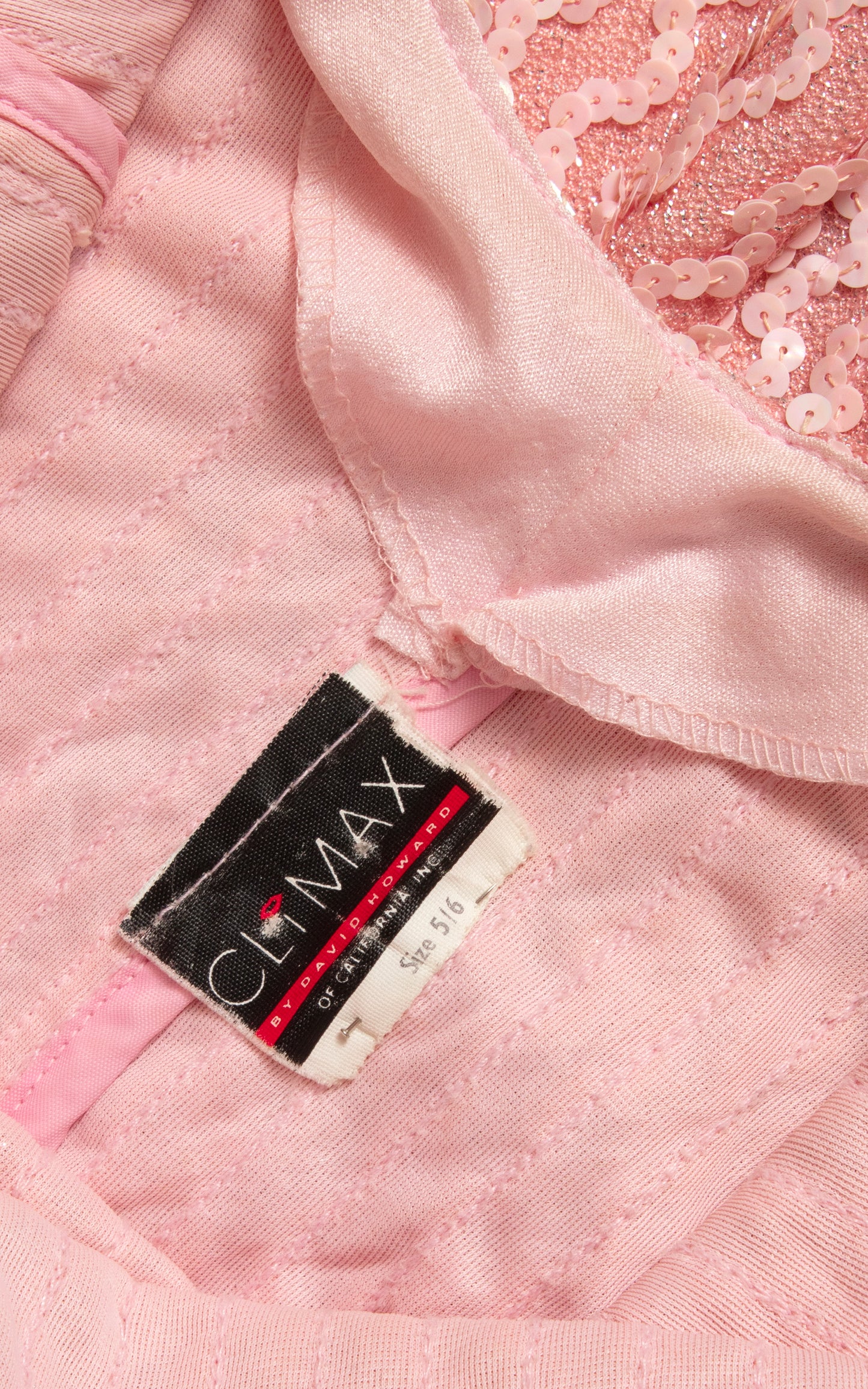 1970s Pink Sequin Mermaid Dress | x-small/small