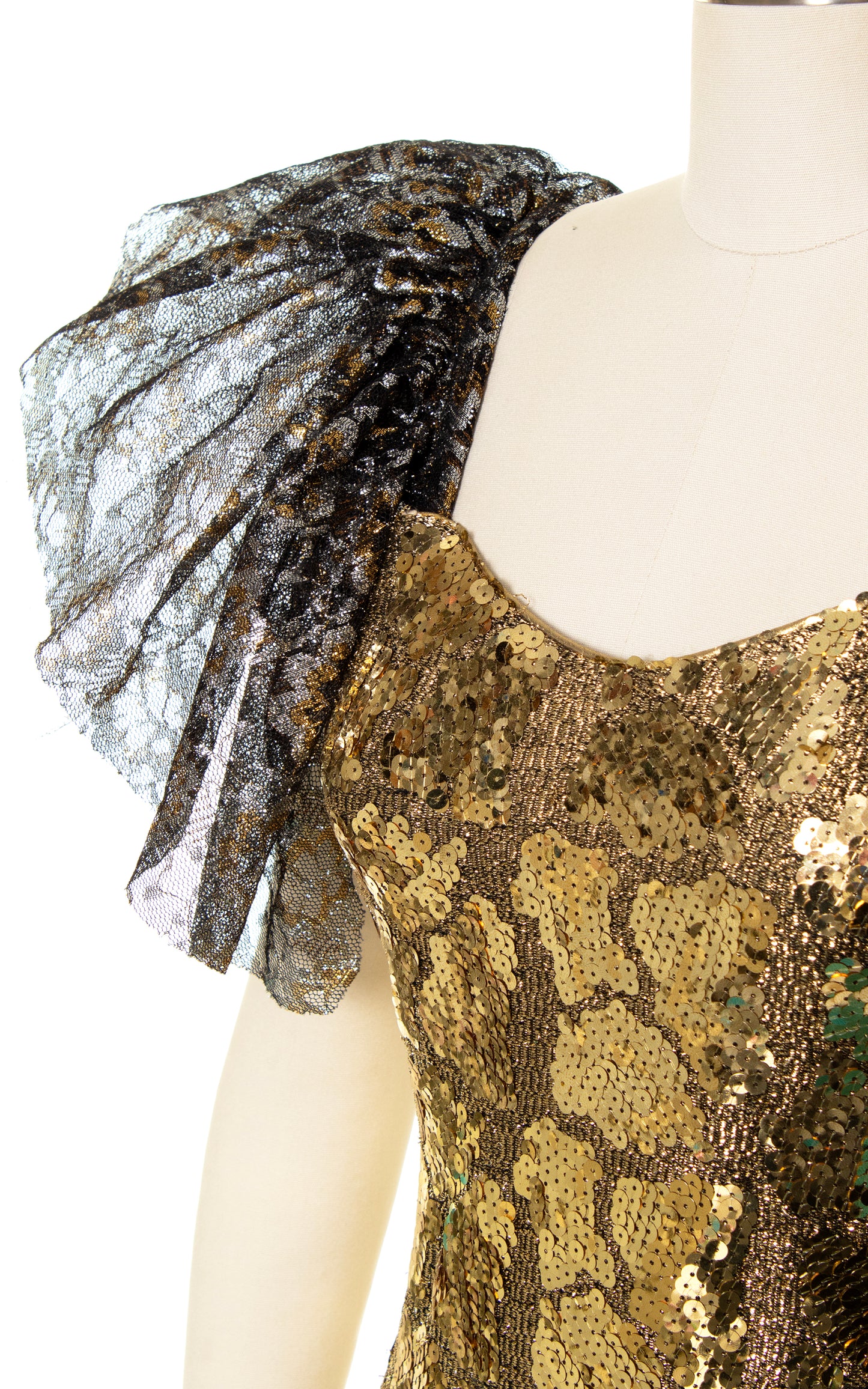 1980s Gold Sequin Mermaid Dress | small/medium