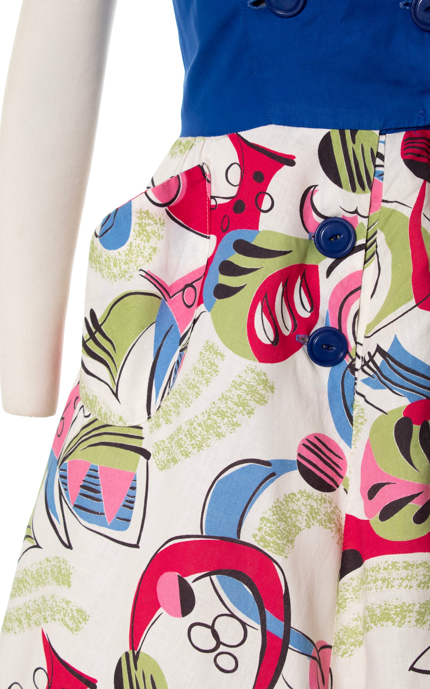 1940s Atomic Novelty Print Shirtwaist Sundress | medium