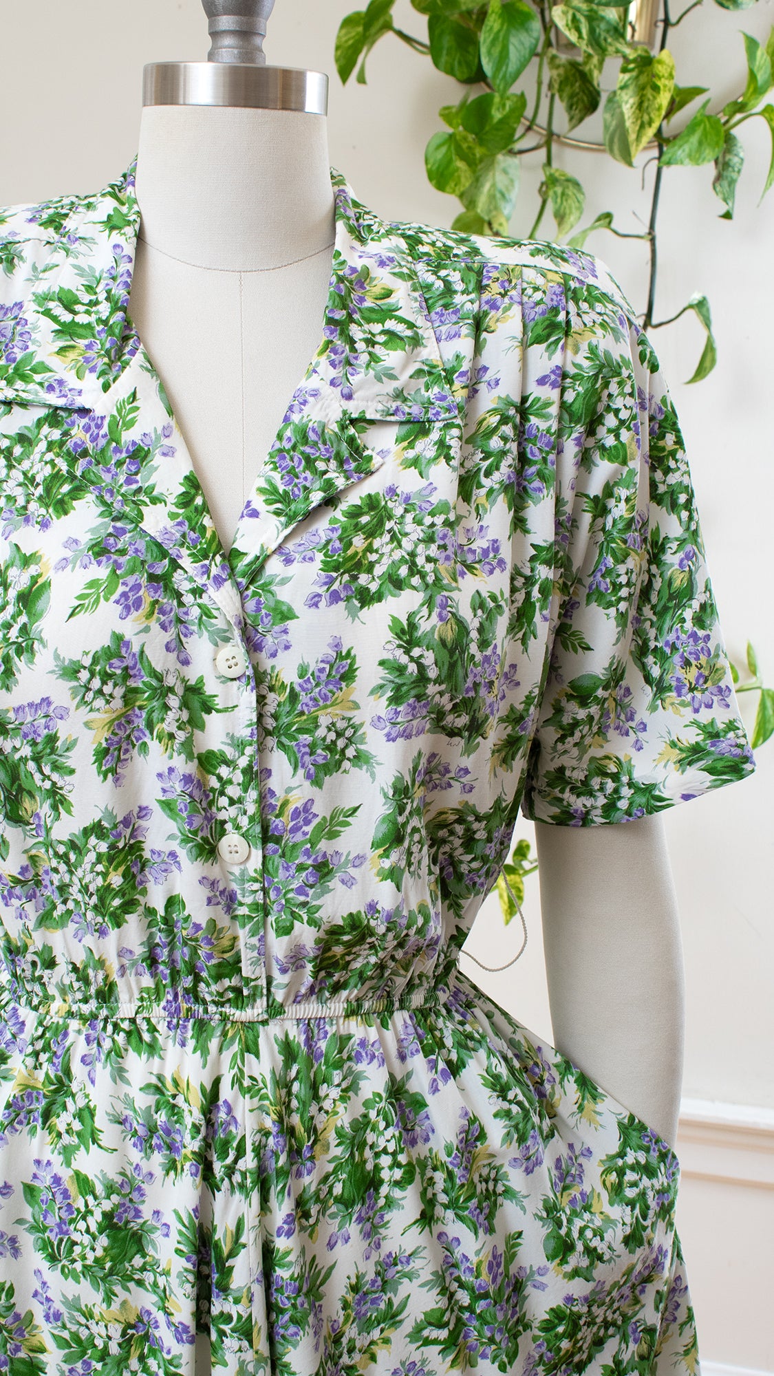 1990s CAROL ANDERSON Lily of the Valley Dress | small/medium/large