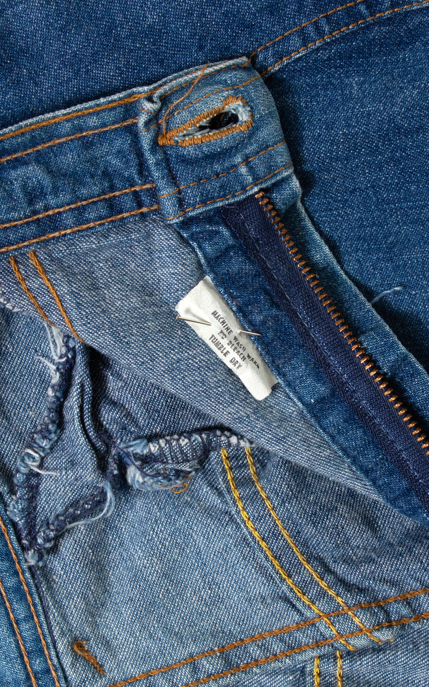 1970s Braided Trim Denim Jeans | medium