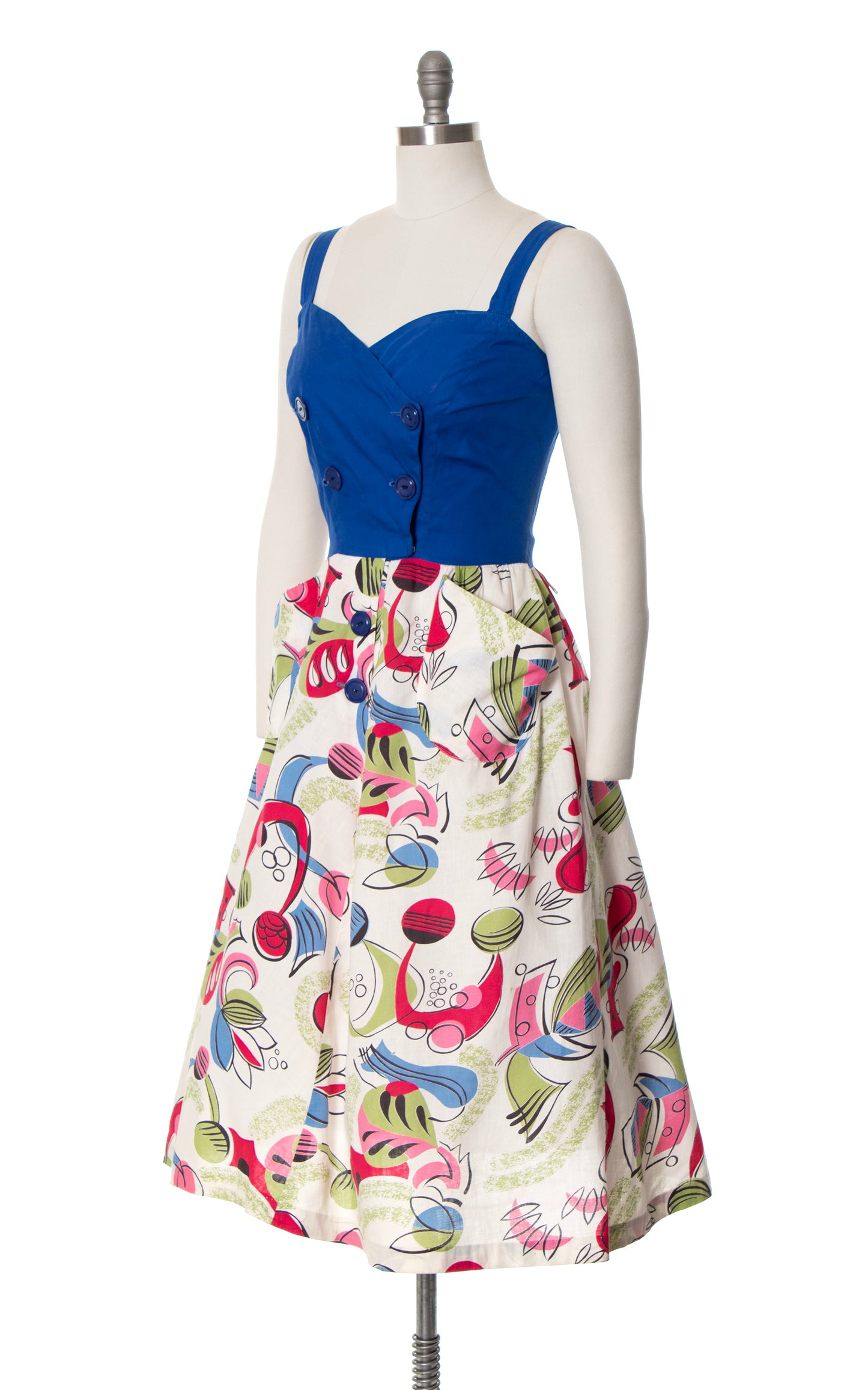 1940s Atomic Novelty Print Shirtwaist Sundress | medium