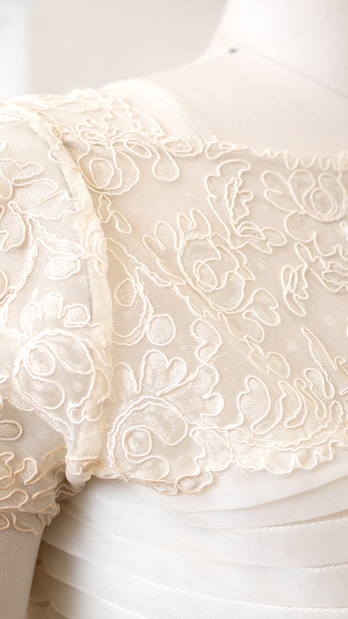 1950s Soutache Lace & Sheer Nylon Blouse | small/medium
