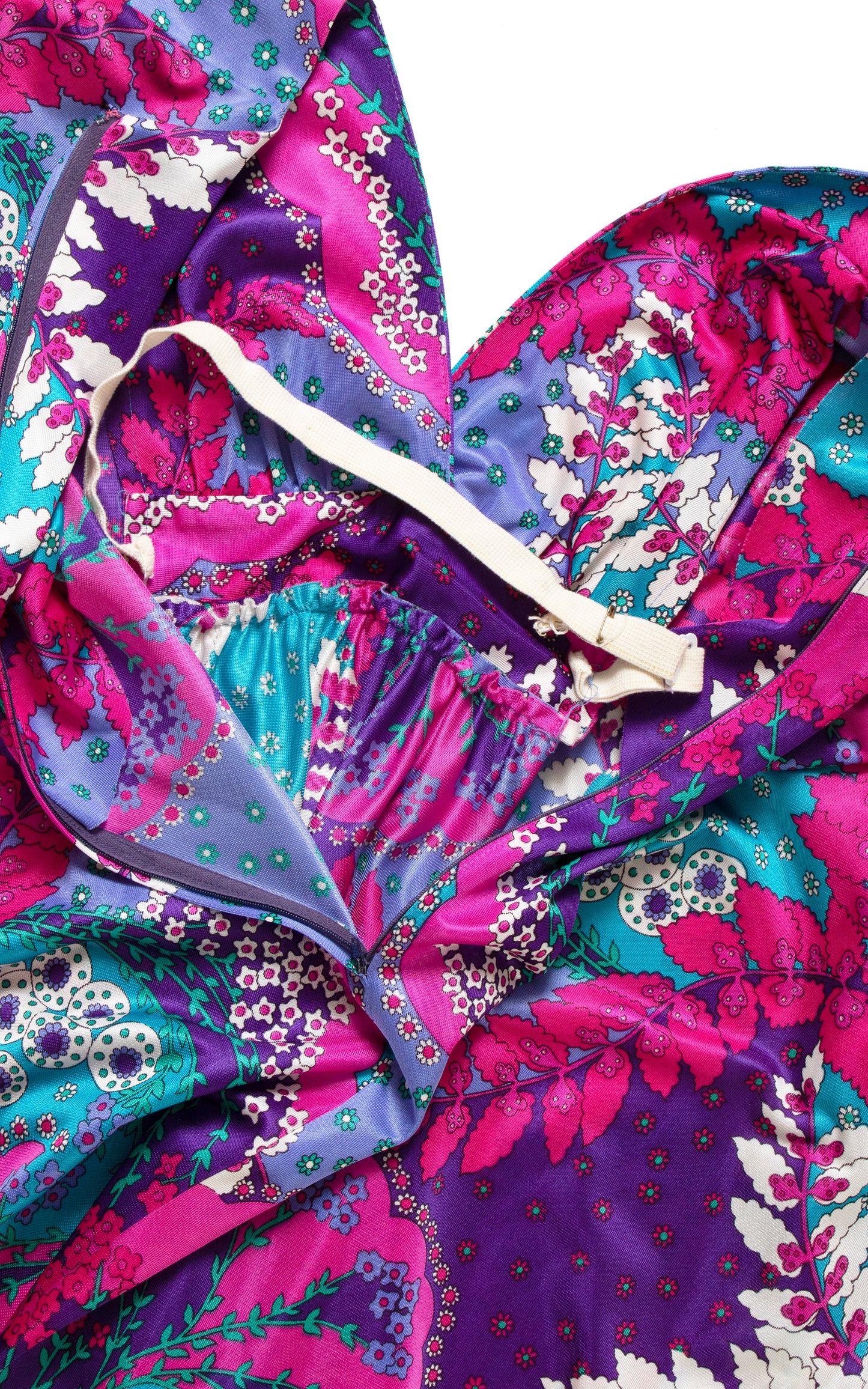 1960s Psychedelic Floral Jersey Kaftan | x-small/small/medium/large/x-large