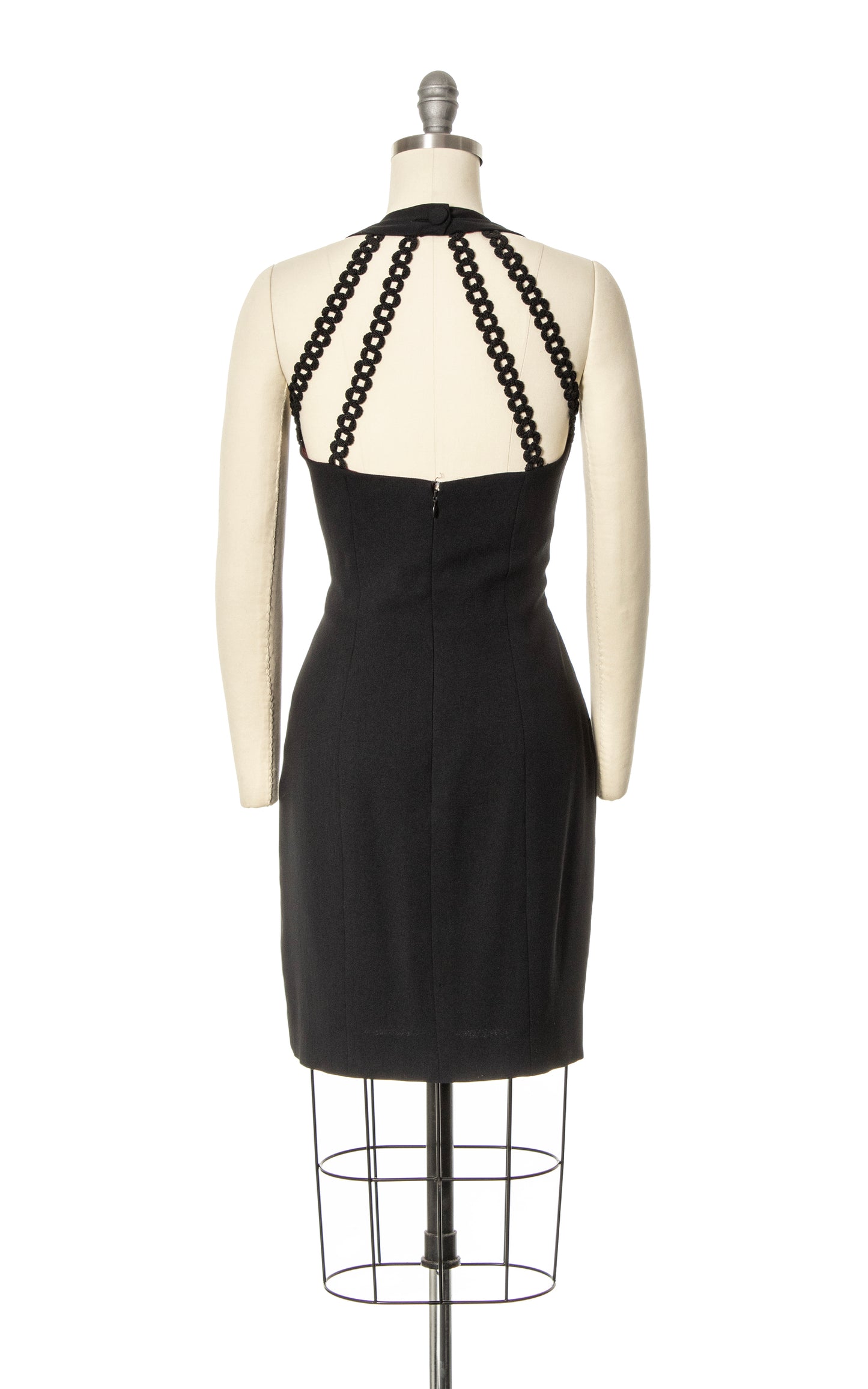 1990s NICOLE MILLER Strappy Back Wiggle Dress | small