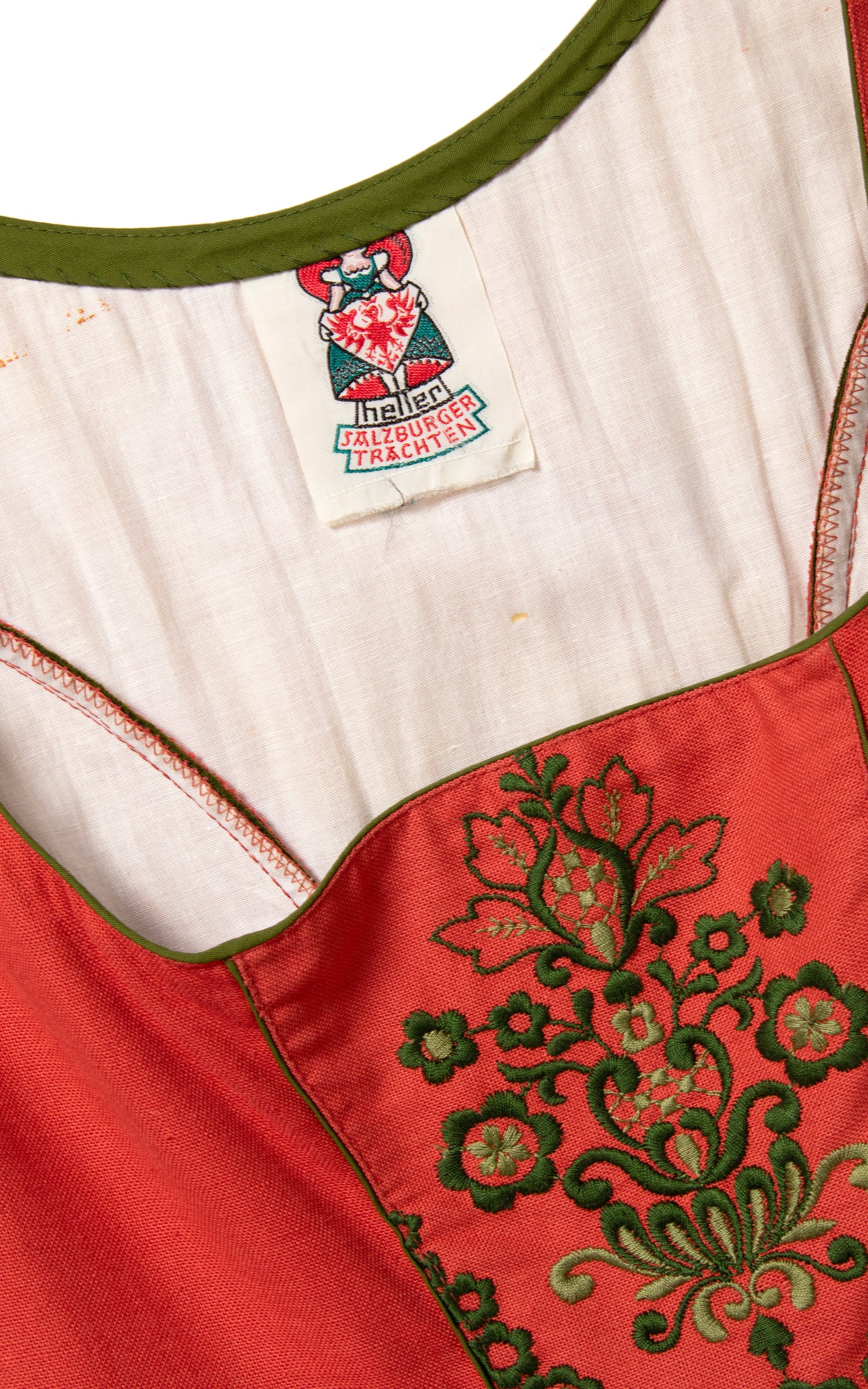 1960s Floral Embroidered Border Dirndl Sundress | small