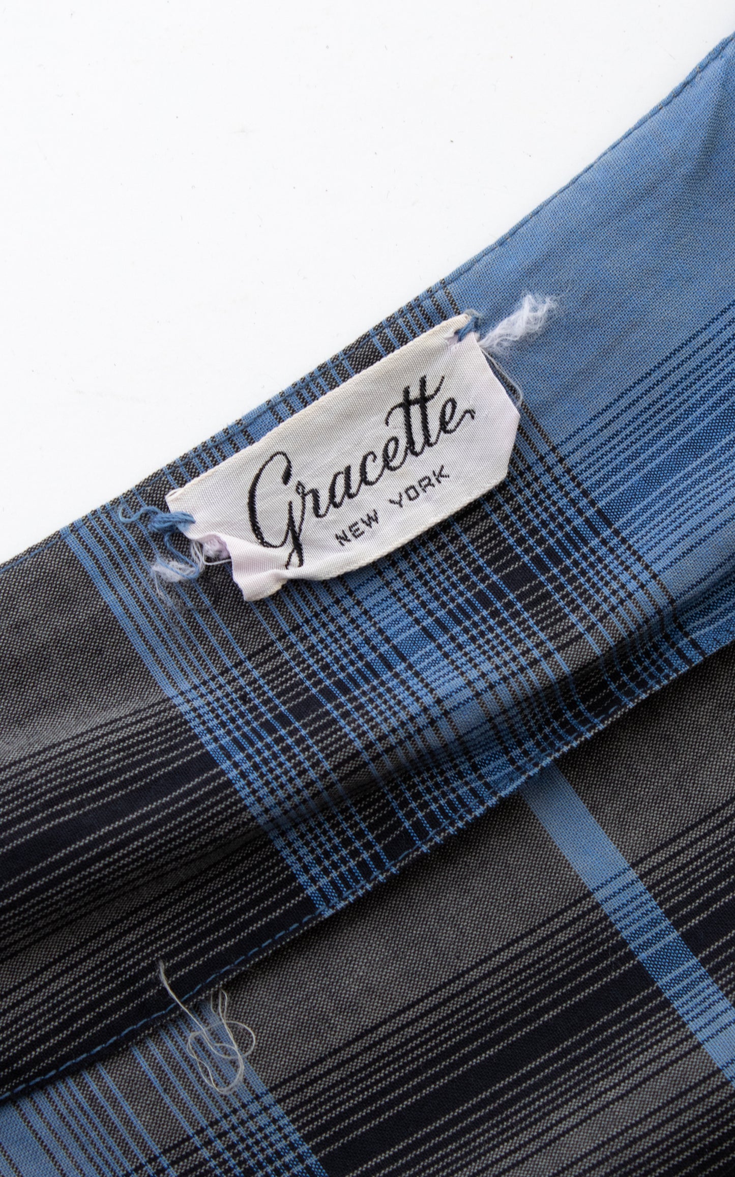 1950s Plaid Cotton Shirtwaist Dress | small