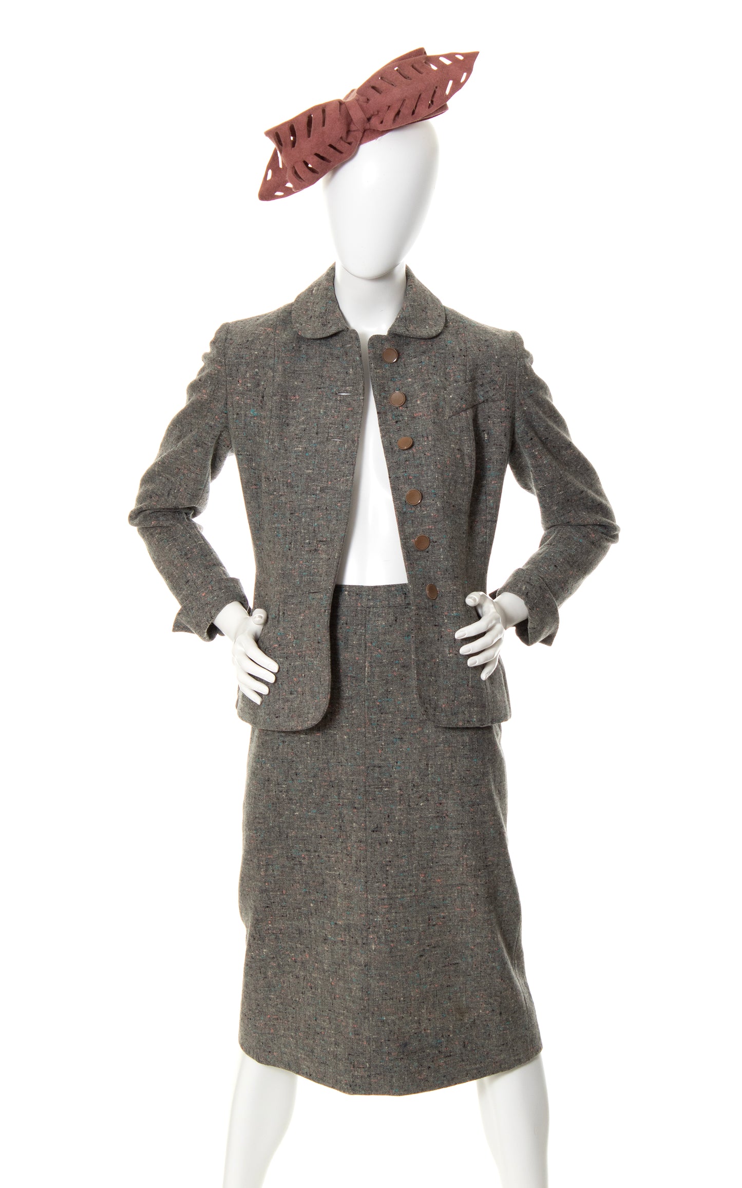 1940s Flecked Wool Skirt Suit | small