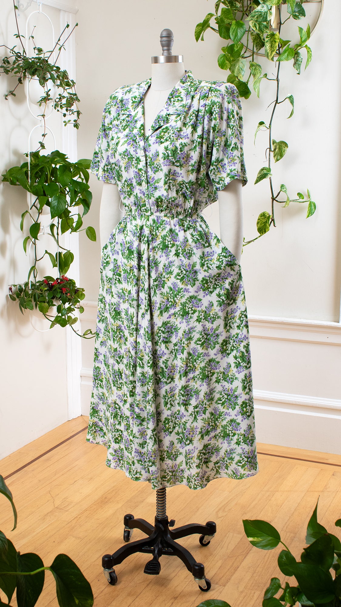 1990s CAROL ANDERSON Lily of the Valley Dress | small/medium/large